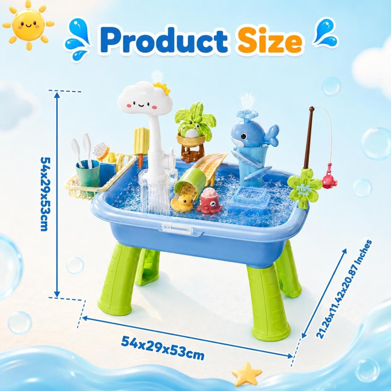 Wassertisch Für Kinder - Wasserspieltisch Mit Pumpe 4 In 1 Sand Und Wasser Spieltisch Ab 3 Jahre