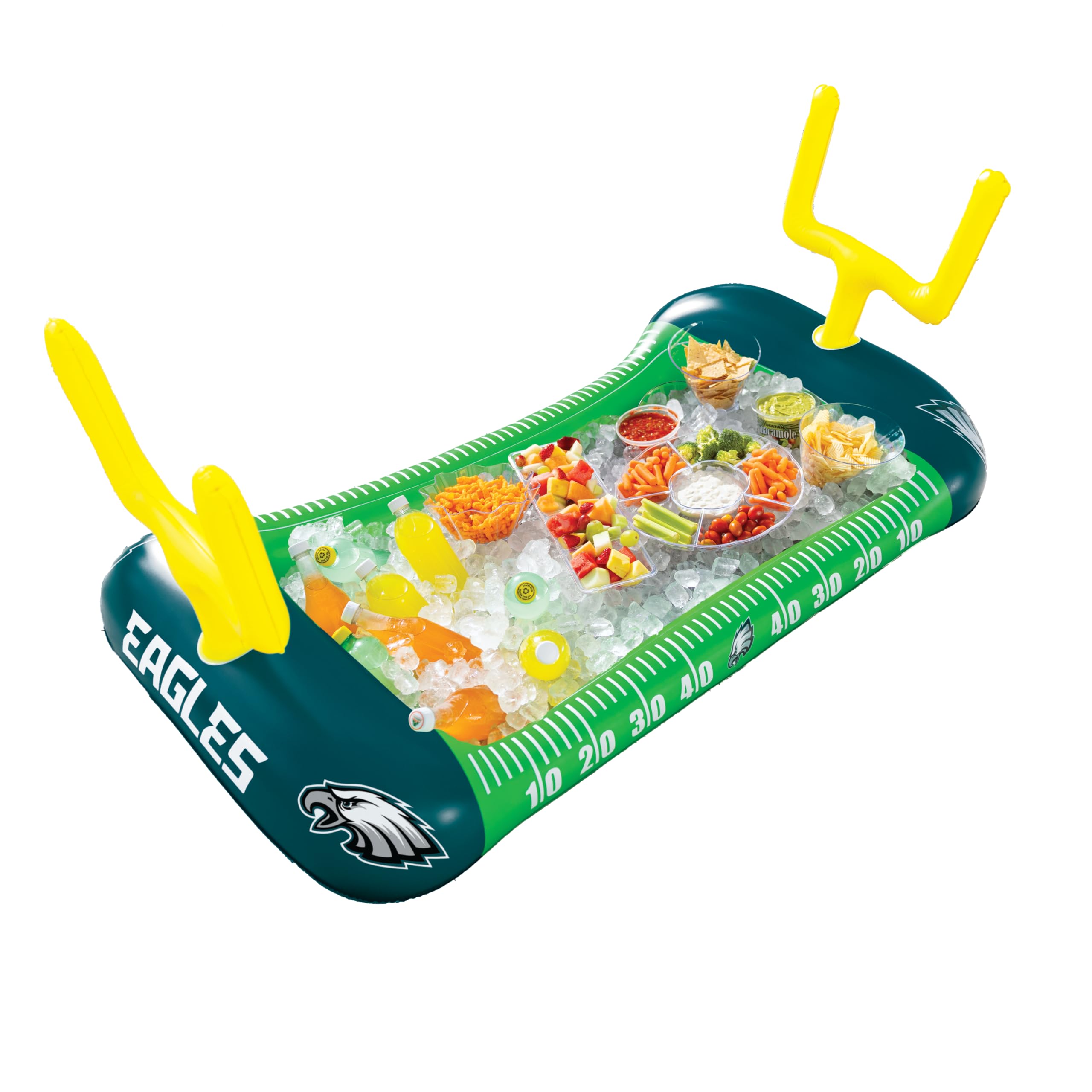 BigMouth NFL 4 ft Inflatable Food Cooler Buffet Officially Licensed NFL Fan Gear Ice Serving Pool Drink Bar for Tailgate Parties