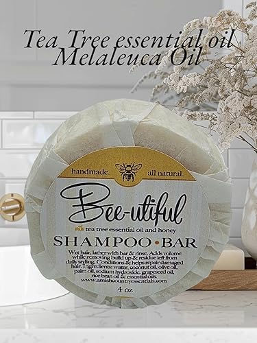 Miniatura 2 de Bee-utiful - Barra de champú nutritiva con árbol de té con miel, eczema, psoriasis, alivio de la picazón del cuero cabelludo