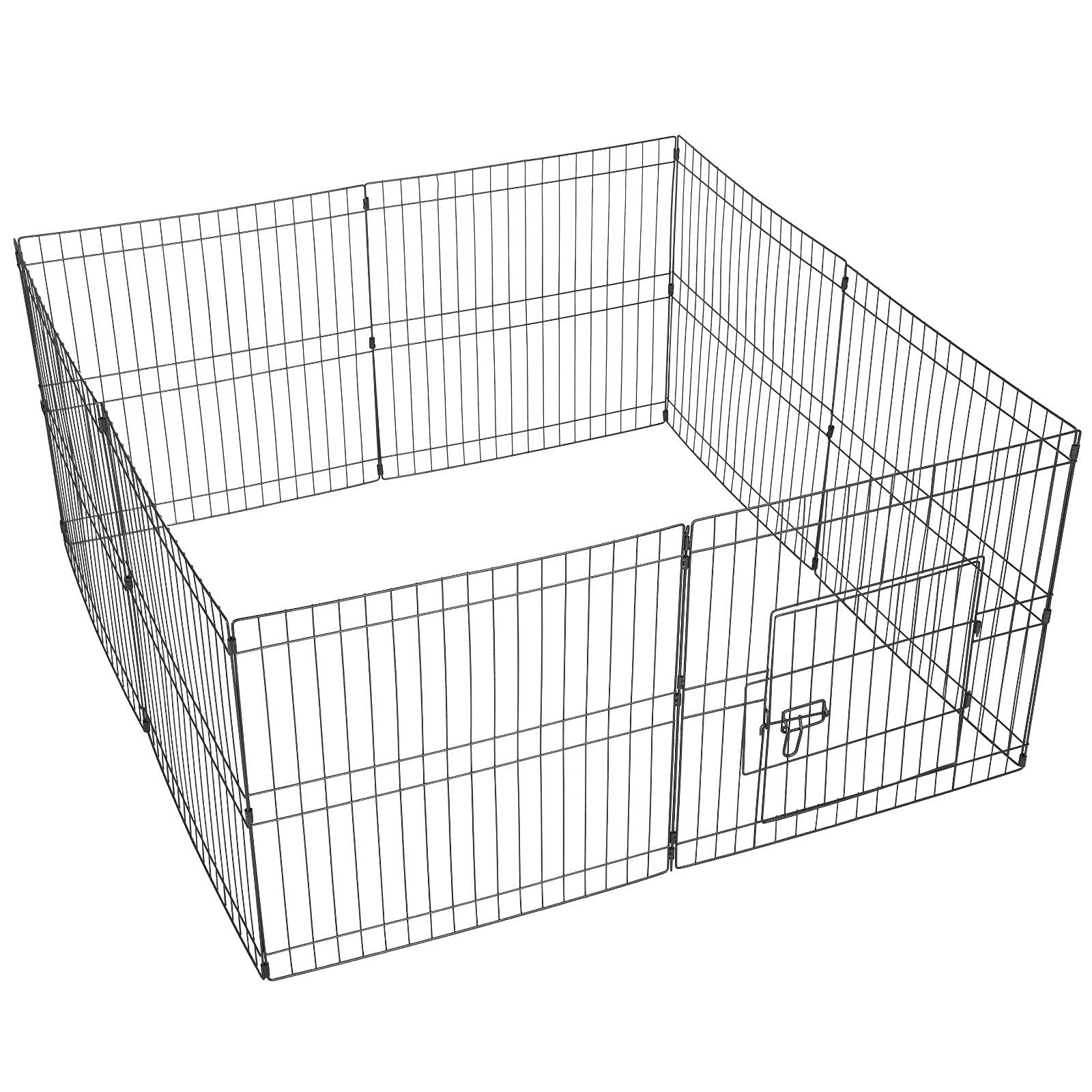 Yaheetech Parque para Perros Plegable 61 * 61cm 8 Piezas Vallas para Perros Jardin Jaula de Cachorros Corral para Conejo Mascotas