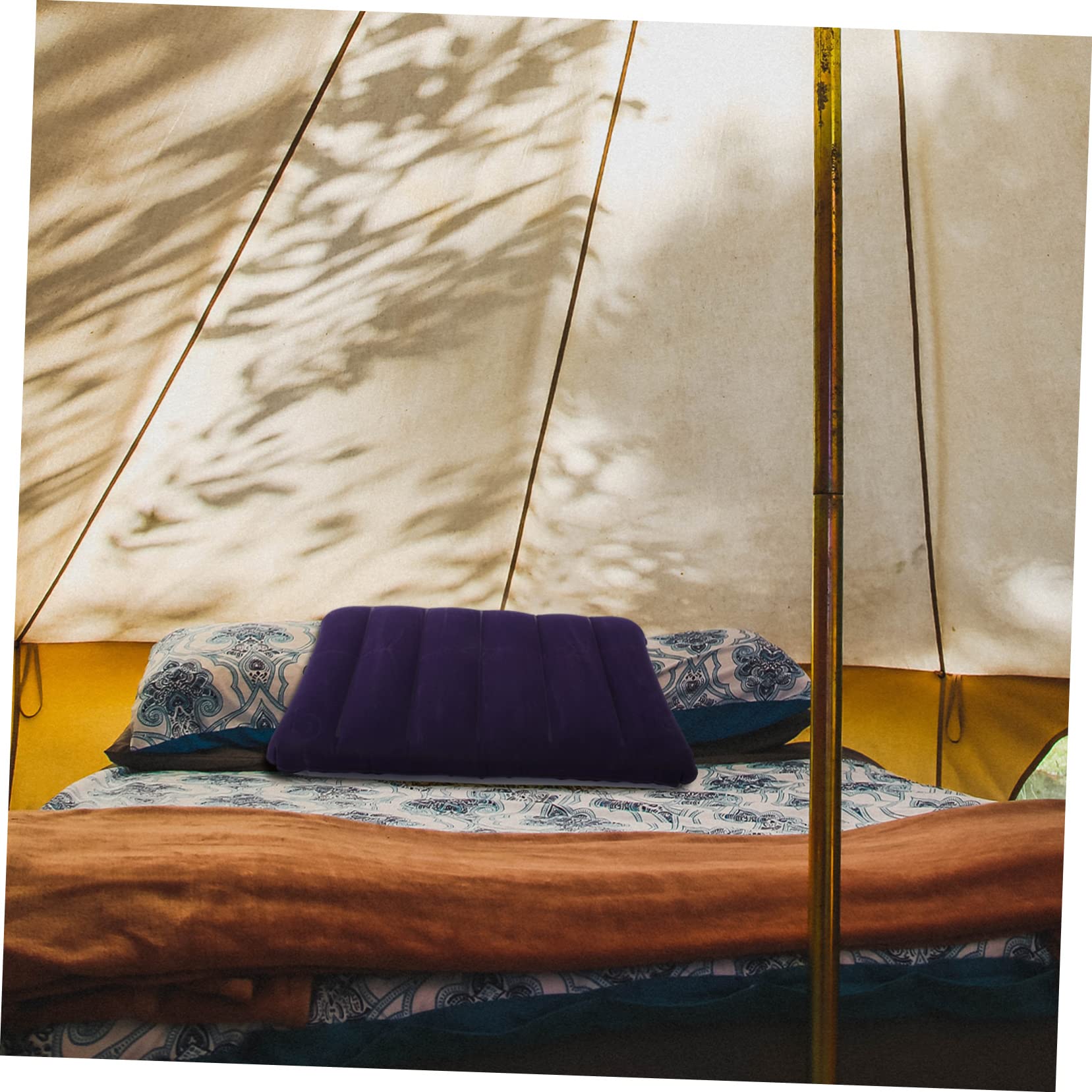 BESPORTBLE Inflatable Sleeping Pillow Thickened Design for Comfortable Support for Camping Office Naps and Travel Portable and Breathable Nap Pillow