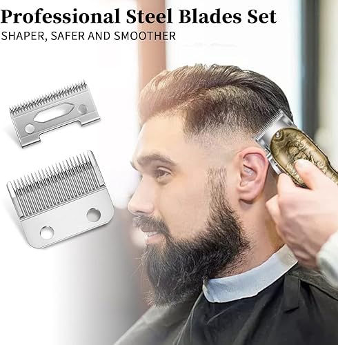 Miniatura 6 de YHAYHO Cuchilla de repuesto profesional de precisión con 2 agujeros ajustable, cuchilla de repuesto desmontable de acero inoxidable, hoja de