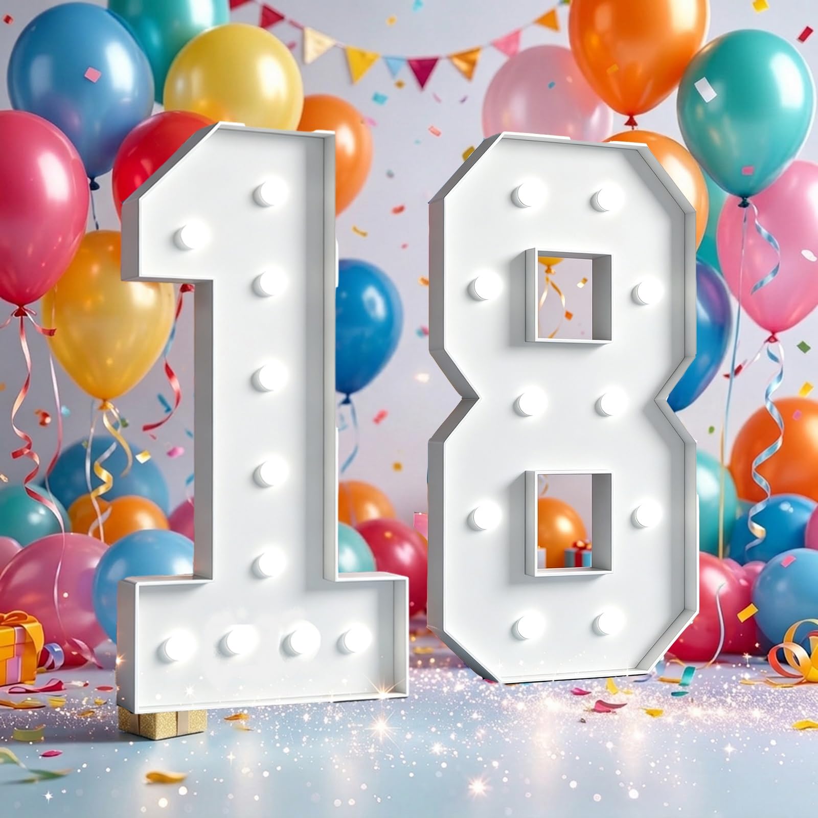 Marquee Light Up Numbers Birthday Party Decor Large Signs