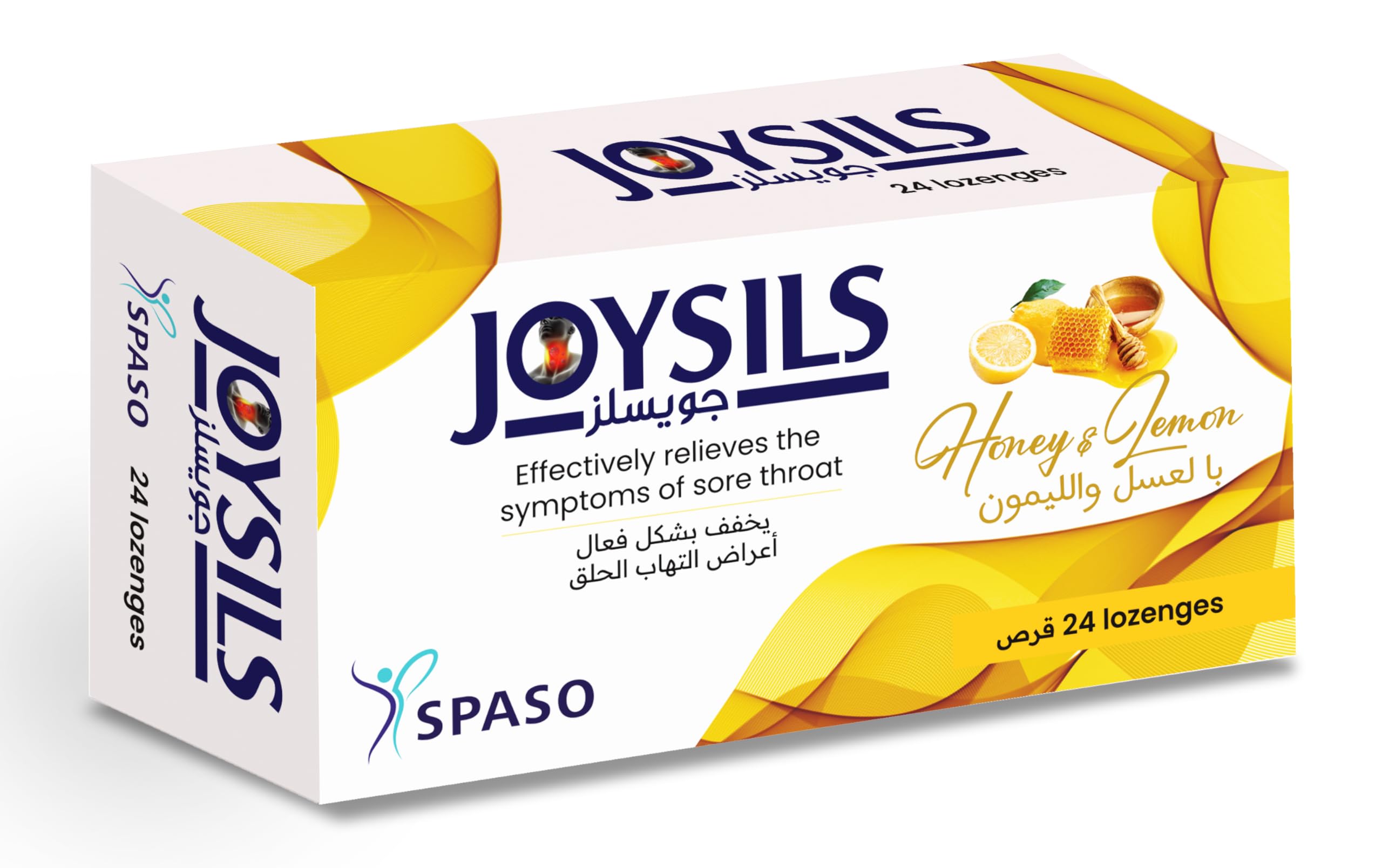 Spaso Joysils Honey Lemon Lozenges, 24 Lozenges