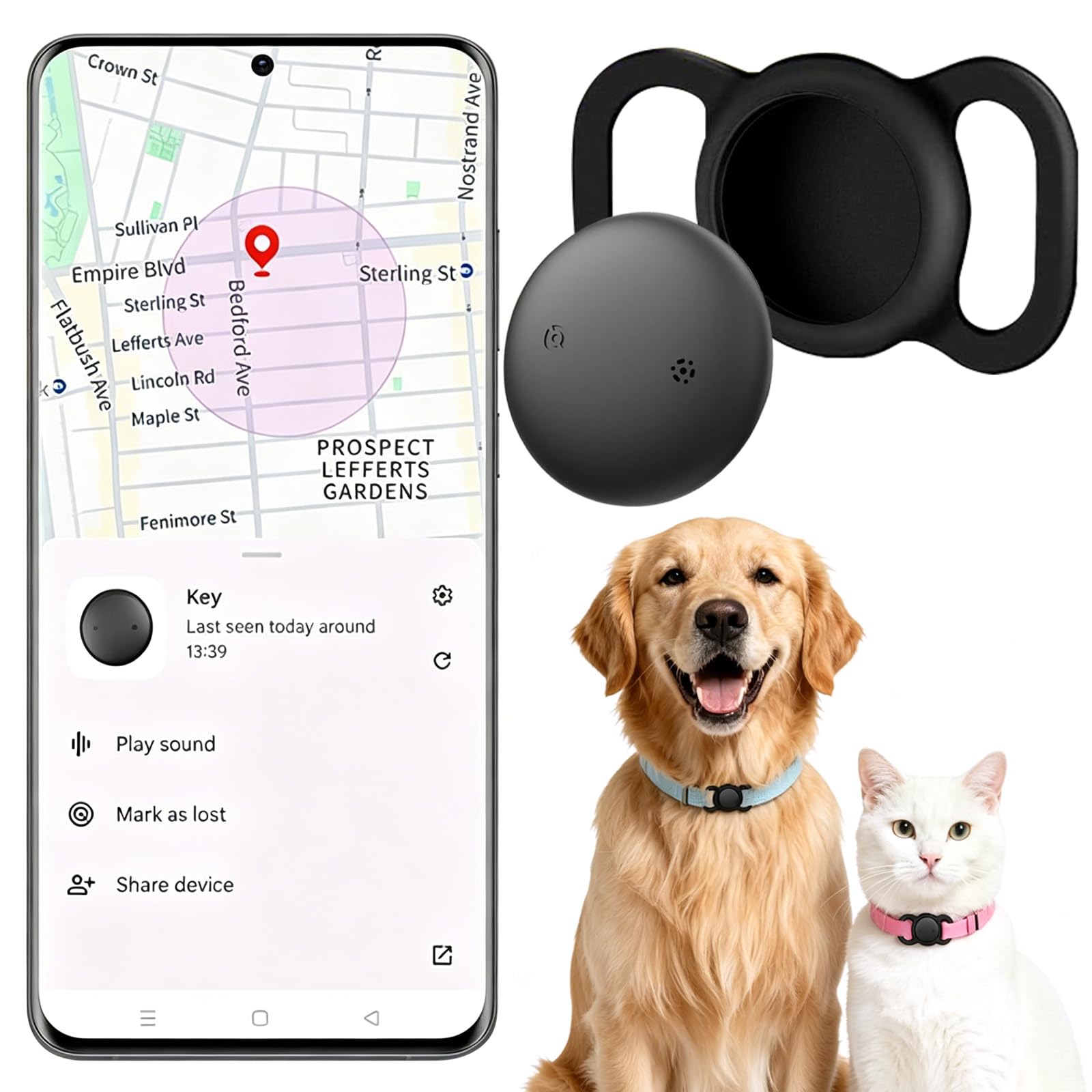 Cat Tracker Collar, Dog Tracker No Subscription Required, Pet Tracker Cats