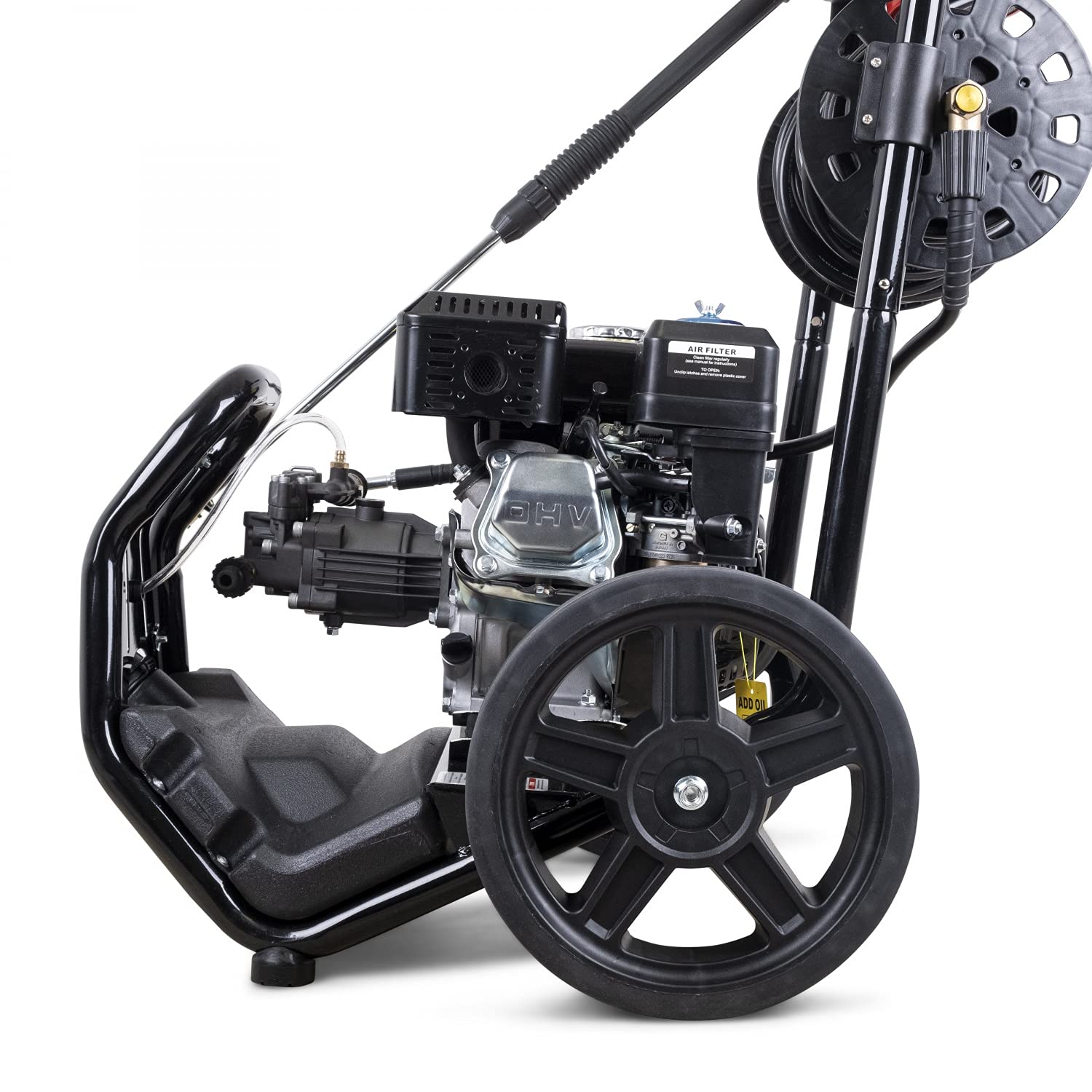 Nettoyeur Haute Pression à Essence DT-KR170D avec Moteur de 7 CV (Pression Max. 210 Bar | Pression de Travail 180 Bar | 5 Buses de Travail | Auto-amorçage | Tuyau Haute Pression 20 mètres Inclus)