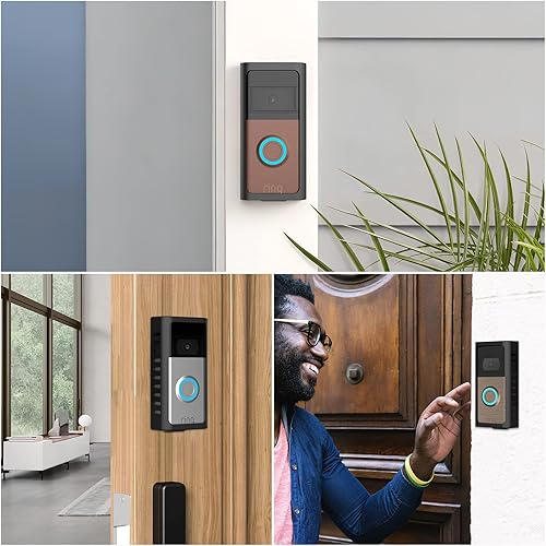 Miniatura 7 de PUUUCI Soporte para timbre sin taladro para batería de anillo, timbre de video 1233 Plus4(versión 2020), soporte de montaje de timbre de acero