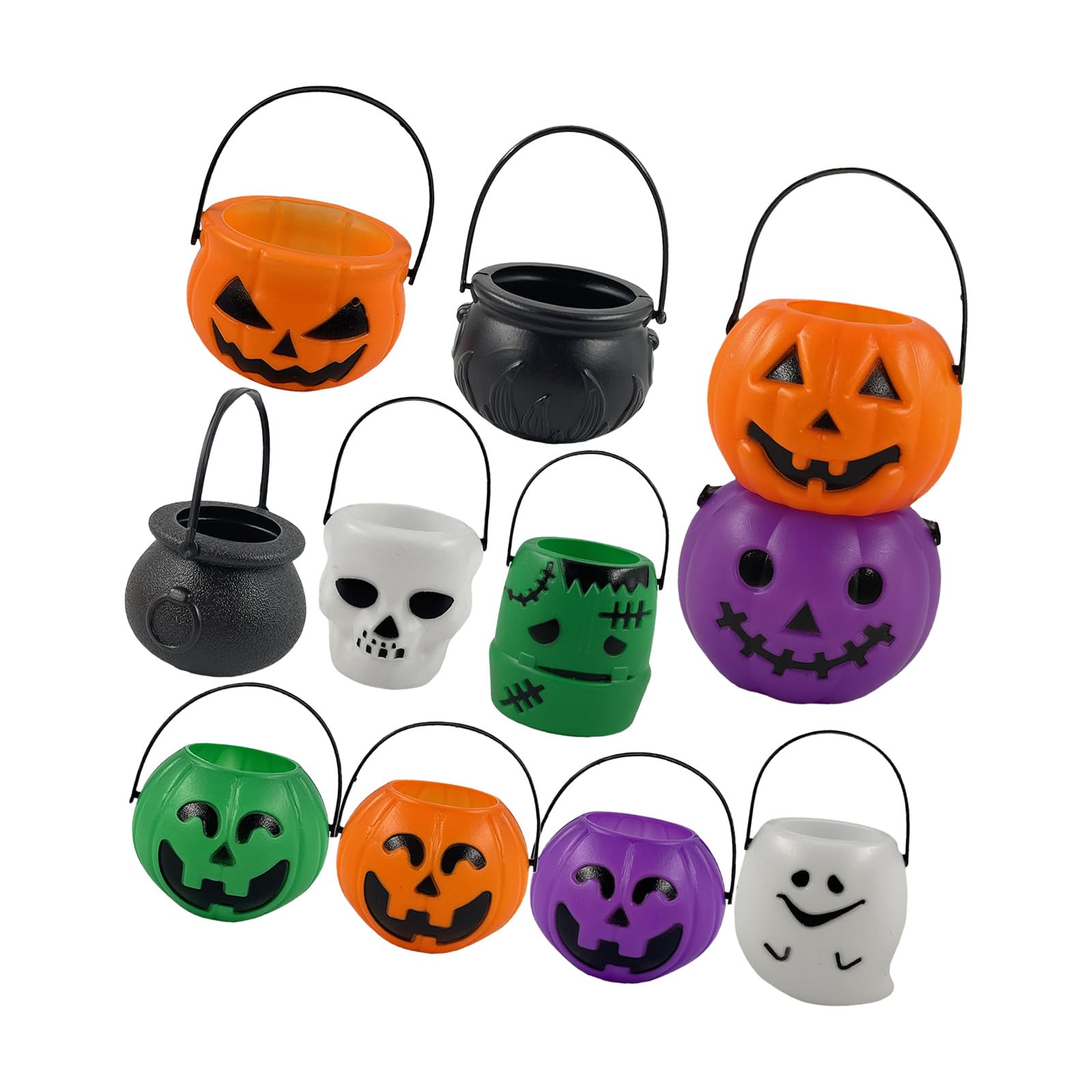 Kalttoy Multicolor Celebratory Necromancer Bucket With Vegetable Plan Desk Planner Halloween Party Decoration Polystyrene Storage Container Halloween Tape Distributor Holder