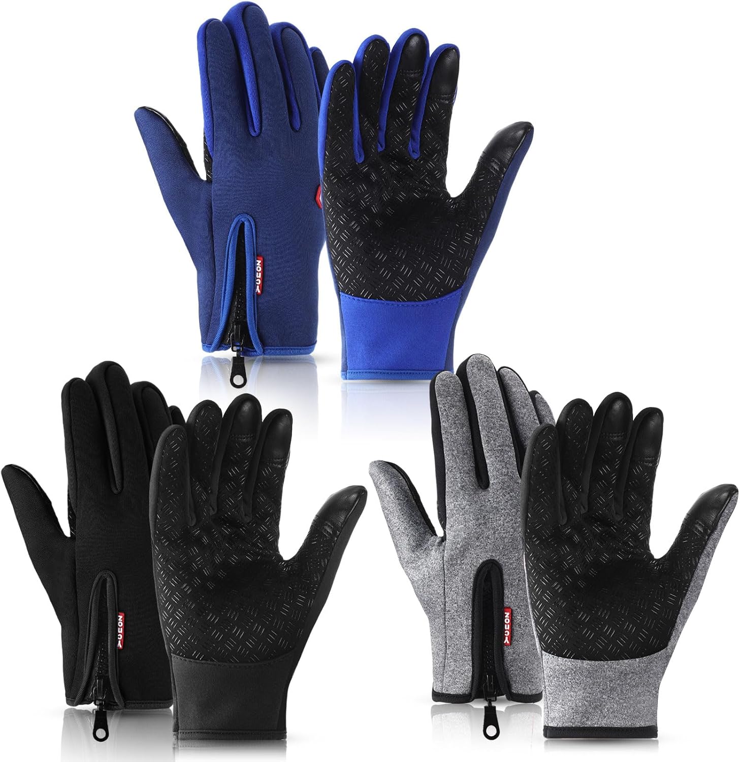 Winter Touchscreen Ski Gloves – Waterproof, Thermal & Anti-Slip for All