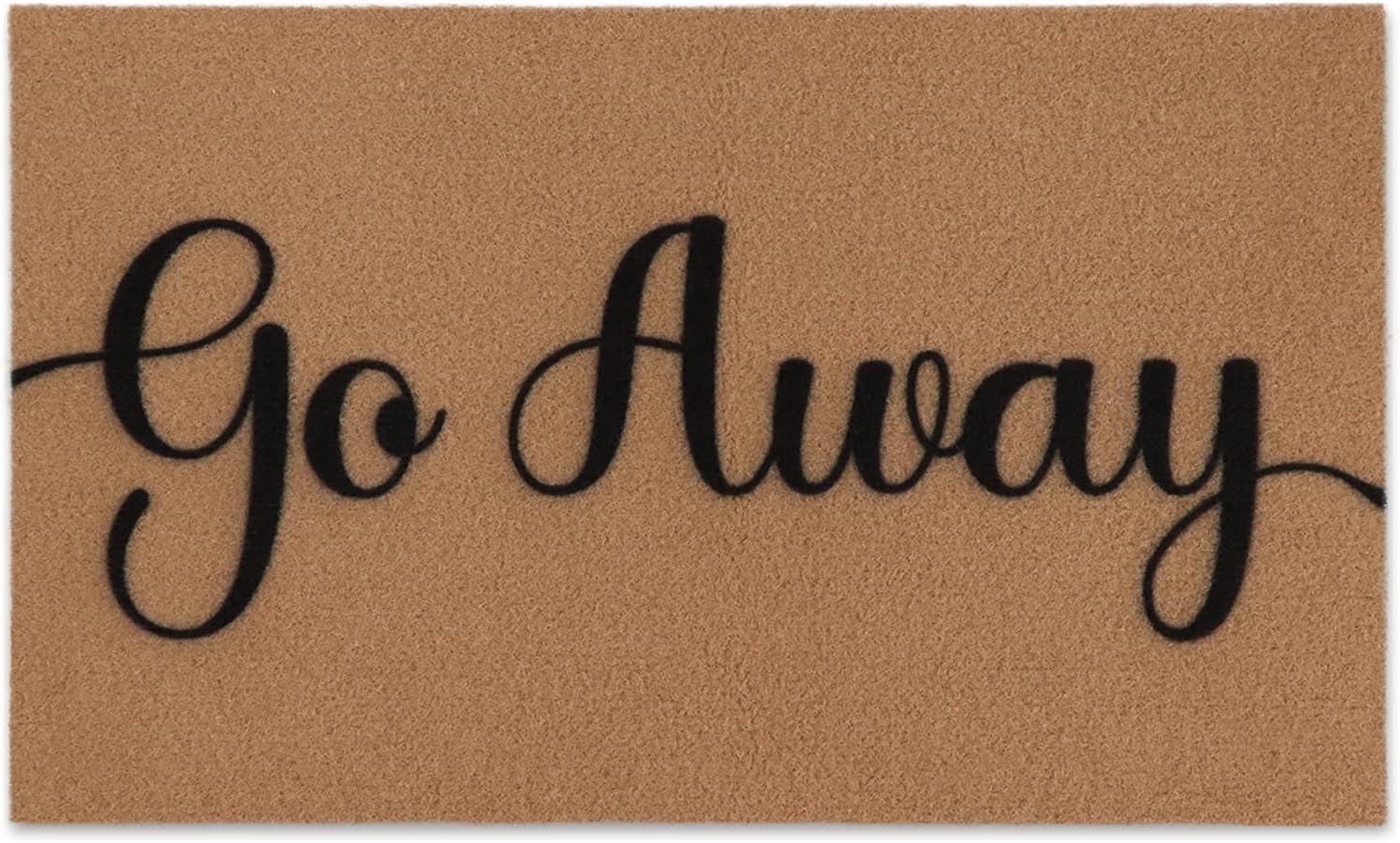 Arttown Go Away Copywriter Door Mat Welcome Doormat Thick Bottom Backing Non-Slip Durable Resist Dirt Door Rug Indoor Outdoor Entry Mat for Porch Entrance Patio 17x30 Inch