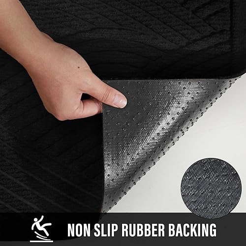 Miniatura 3 de HIYARD Tapete duradero para puerta delantera, absorbente, resistente a la suciedad y el fango, de bienvenida para interiores y exteriores,