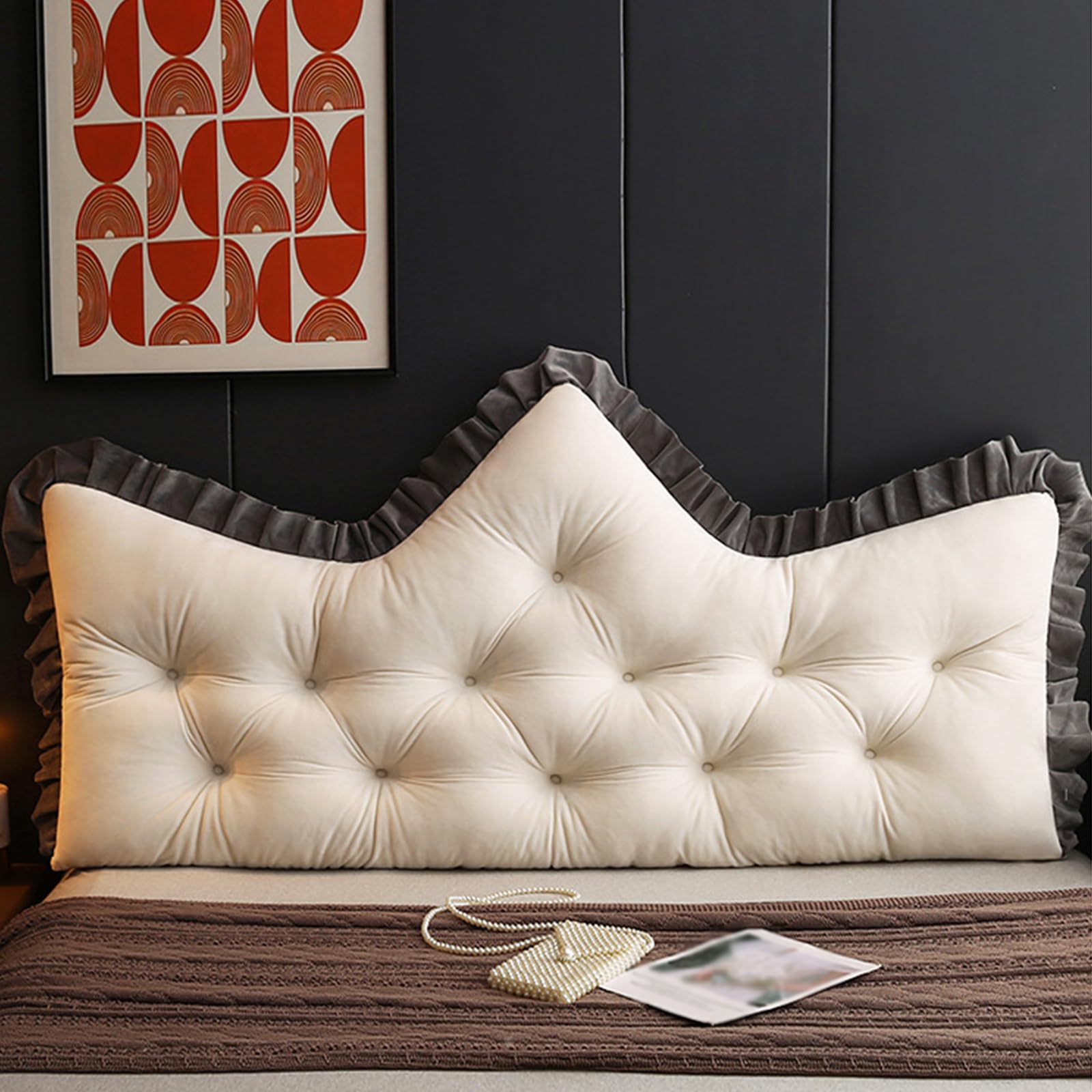C,180x60cm, Cuscino Schienale Cuscino Cuneo da Lettura Letto E Divano Cuscino Cuneo per Letto Morbido E Confortevole Cuscino per Lo Schienale del Divano Letto Accanto al Letto