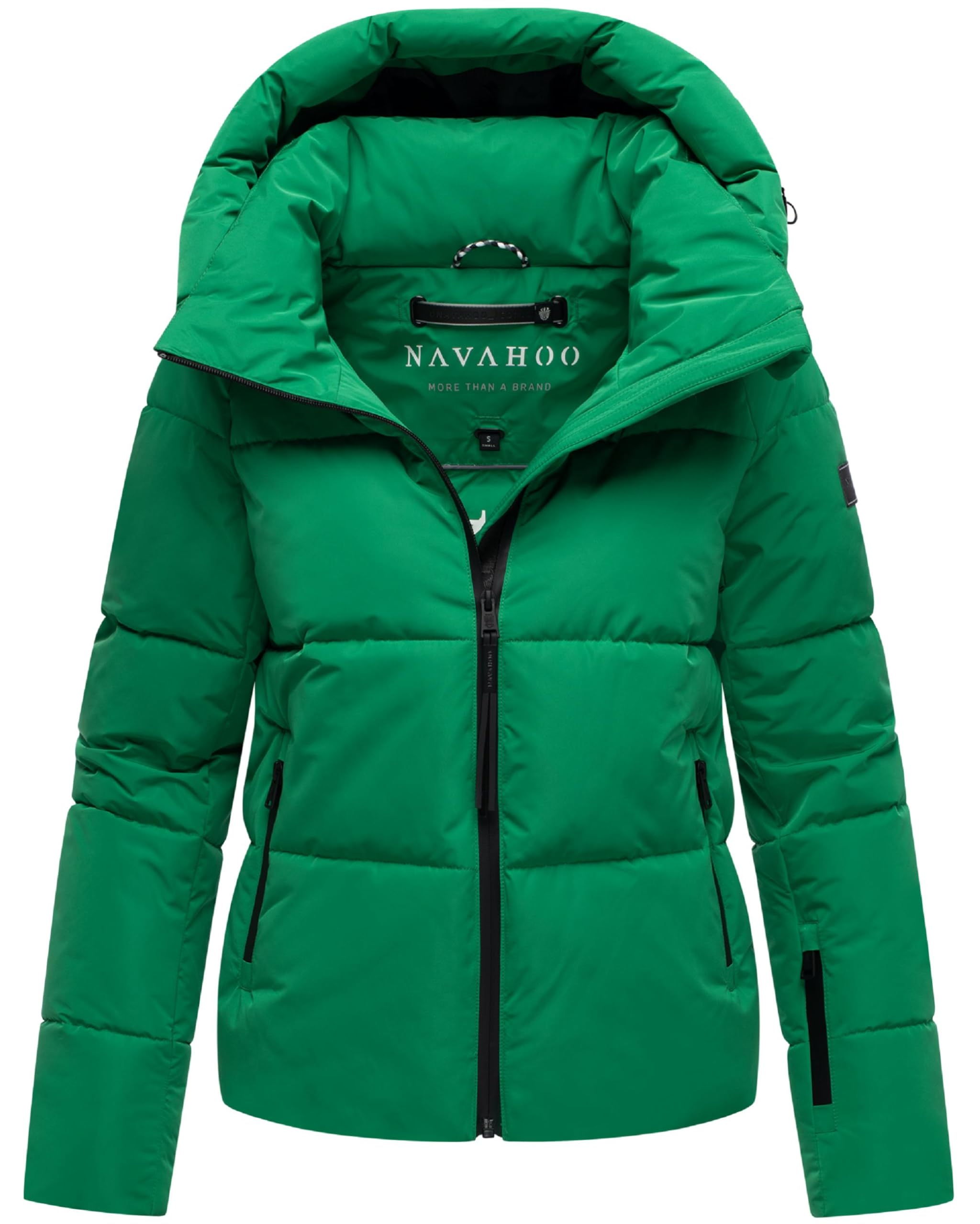 Navahoo Women's Emerald Green Winter Jacket Warm Quilted Jacket With Removable Hood Frostherz Xiv Xs-Xxl, S