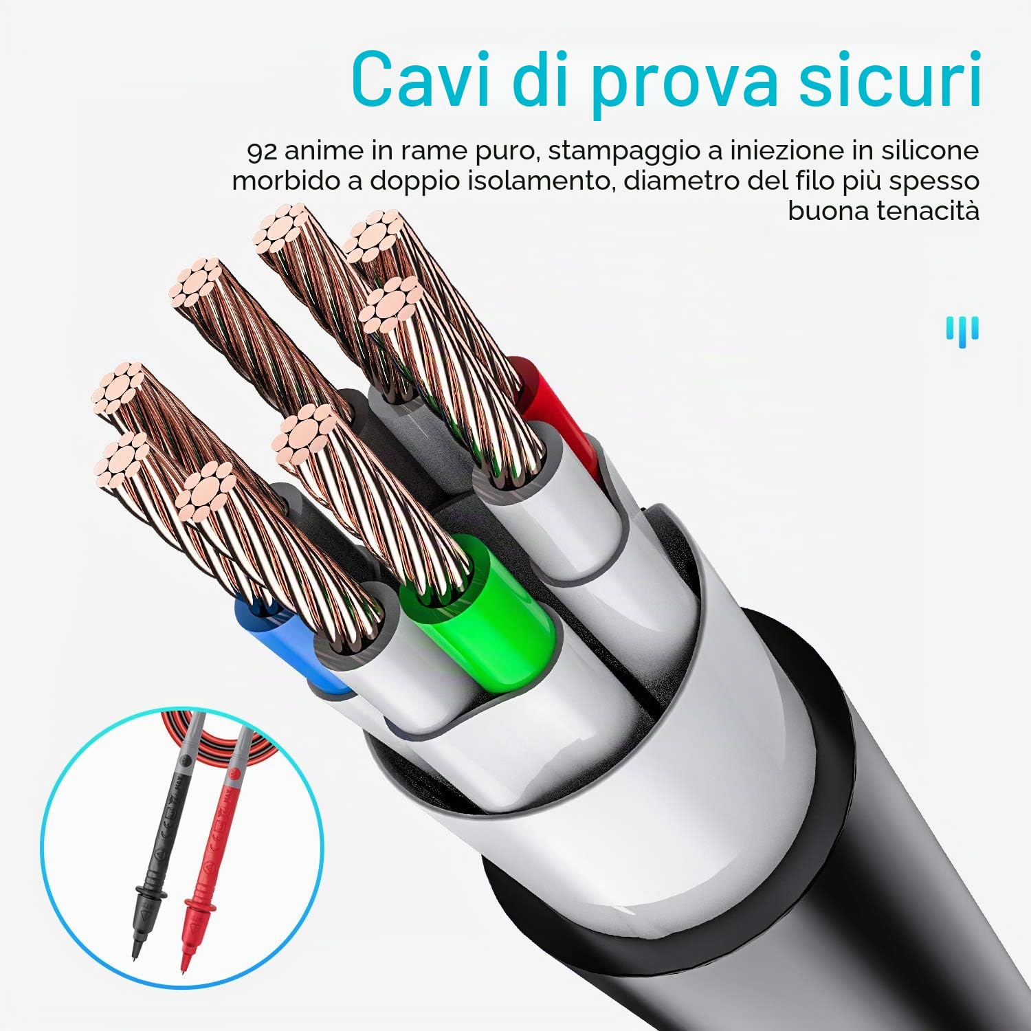 Multimetro Digitale MESTEK Professionale AC/DC Tester di Tensione Corrente 10000 Conti Auto/Manuale Ture-RMS Temperatura Resistenza/Diodi/Frequenza/Capacità/Continuità NCV VFC Tester Elettrico