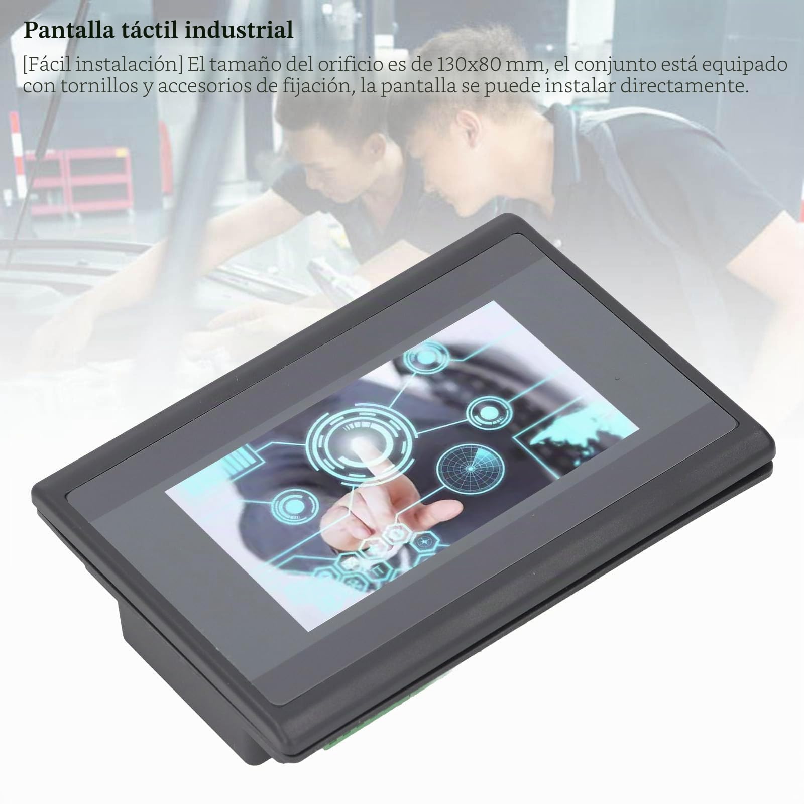 Pantalla Táctil PLC 4.3 Pulgadas TFT LCD HMI con CPU ARM9 600MHz para Controladores Inteligentes y Sistemas Industriales
