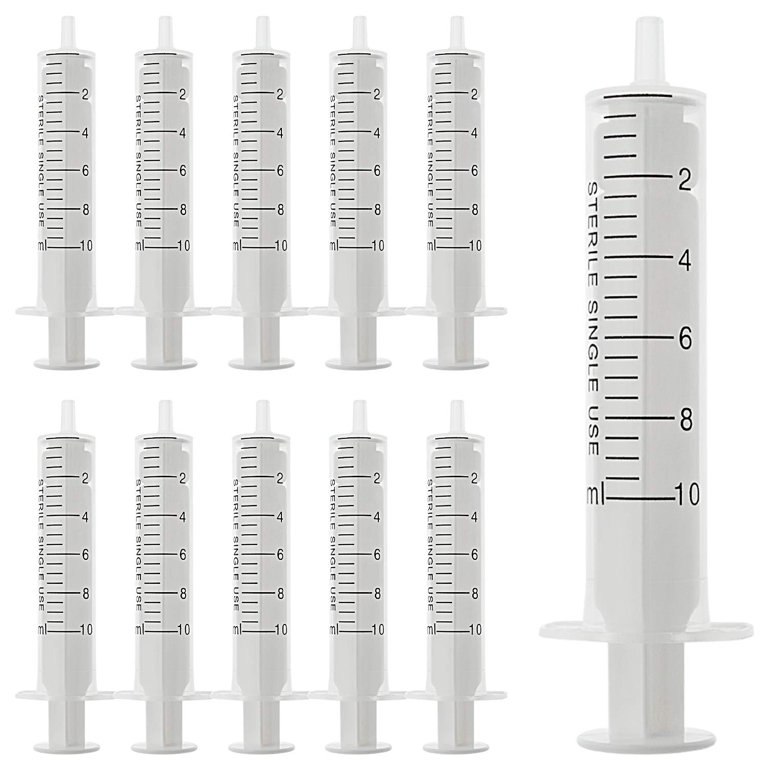 Buy 50Pcs 10ml Syringes Sterile Without Needle No Rubber Ring HPLC