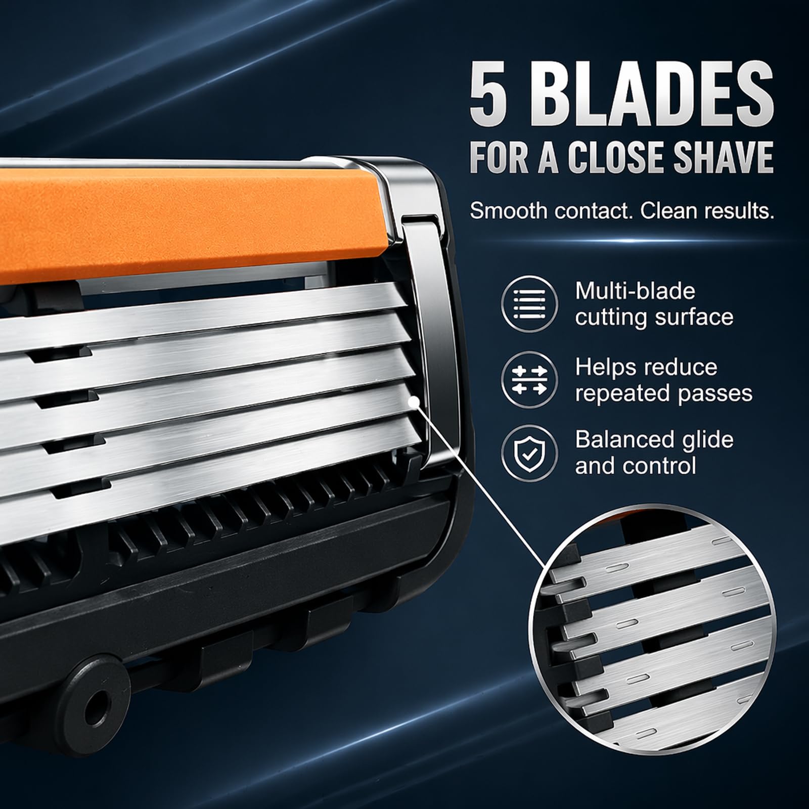 Lamette per rasoio compatibili con Gillette Fusion 5, ricariche da barba a 5 strati compatibili con Gillette Series, strisce lubrificanti a doppio strato, rasatura liscia e stretta, colore casuale