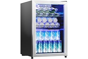 2.5 Cubic Foot 22 Bottle Beverage Fridge with Digital Temperature Display