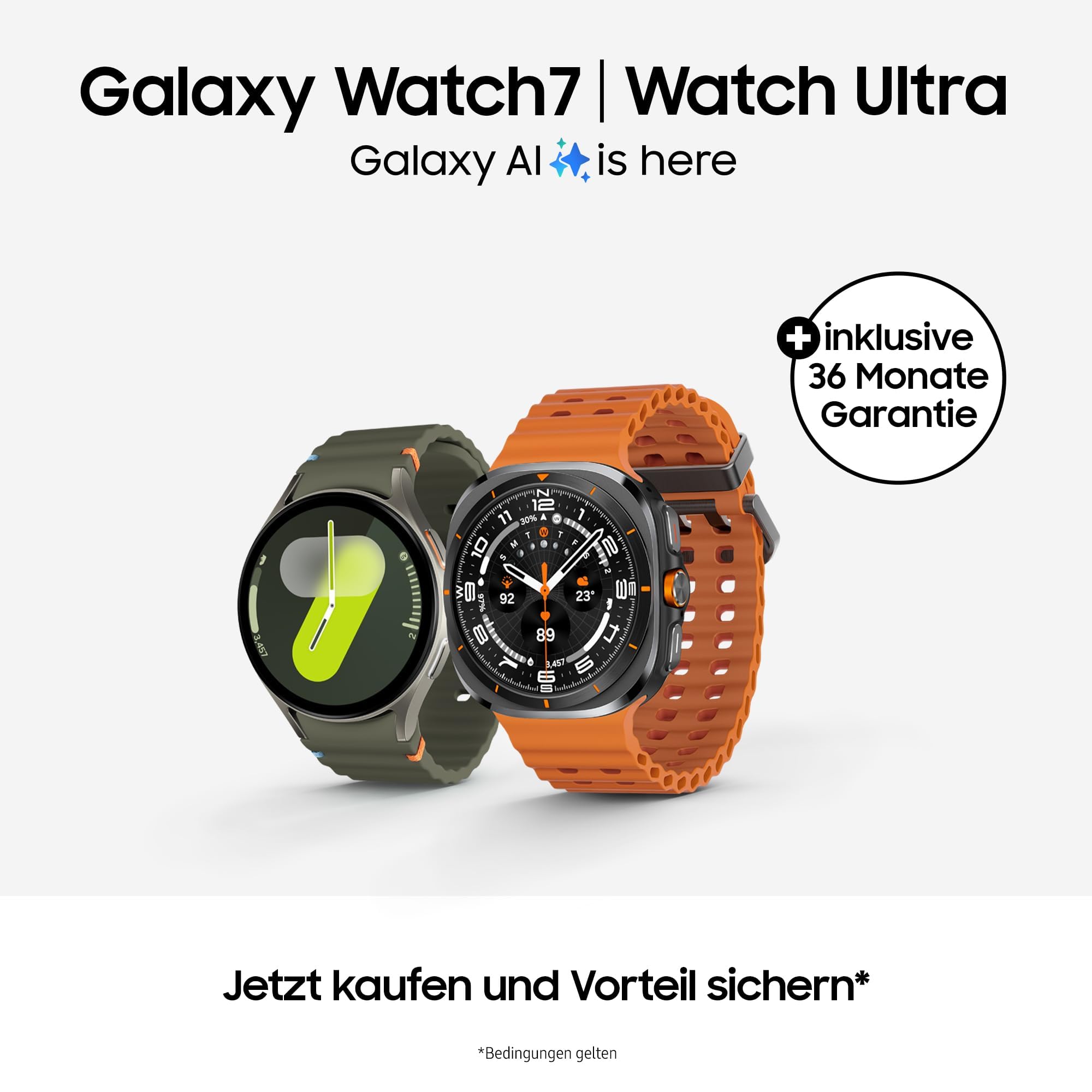 Samsung Galaxy Watch7 Smartwatch, Fitness-Uhr, Fitness Tracker und Aktivitätstracker, 40 mm, Bluetooth, Green, Inkl. 36 Monate Herstellergarantie