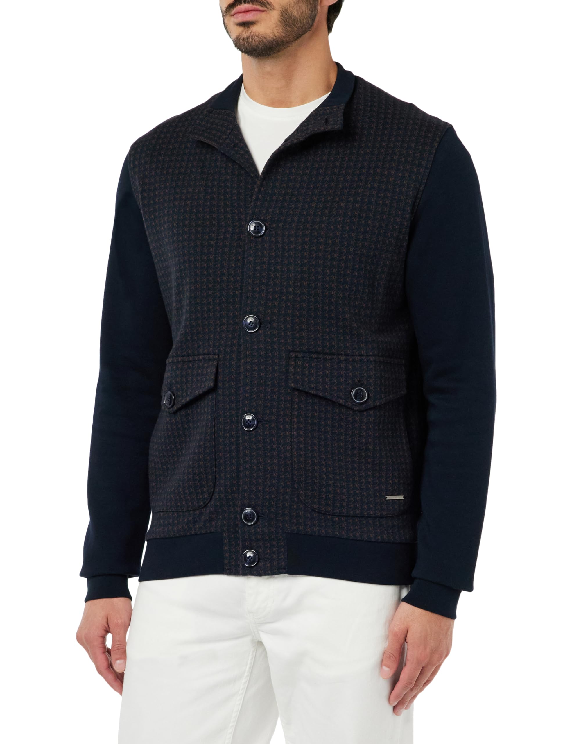 bugatti Men's sweat jacket, Brown-80, M