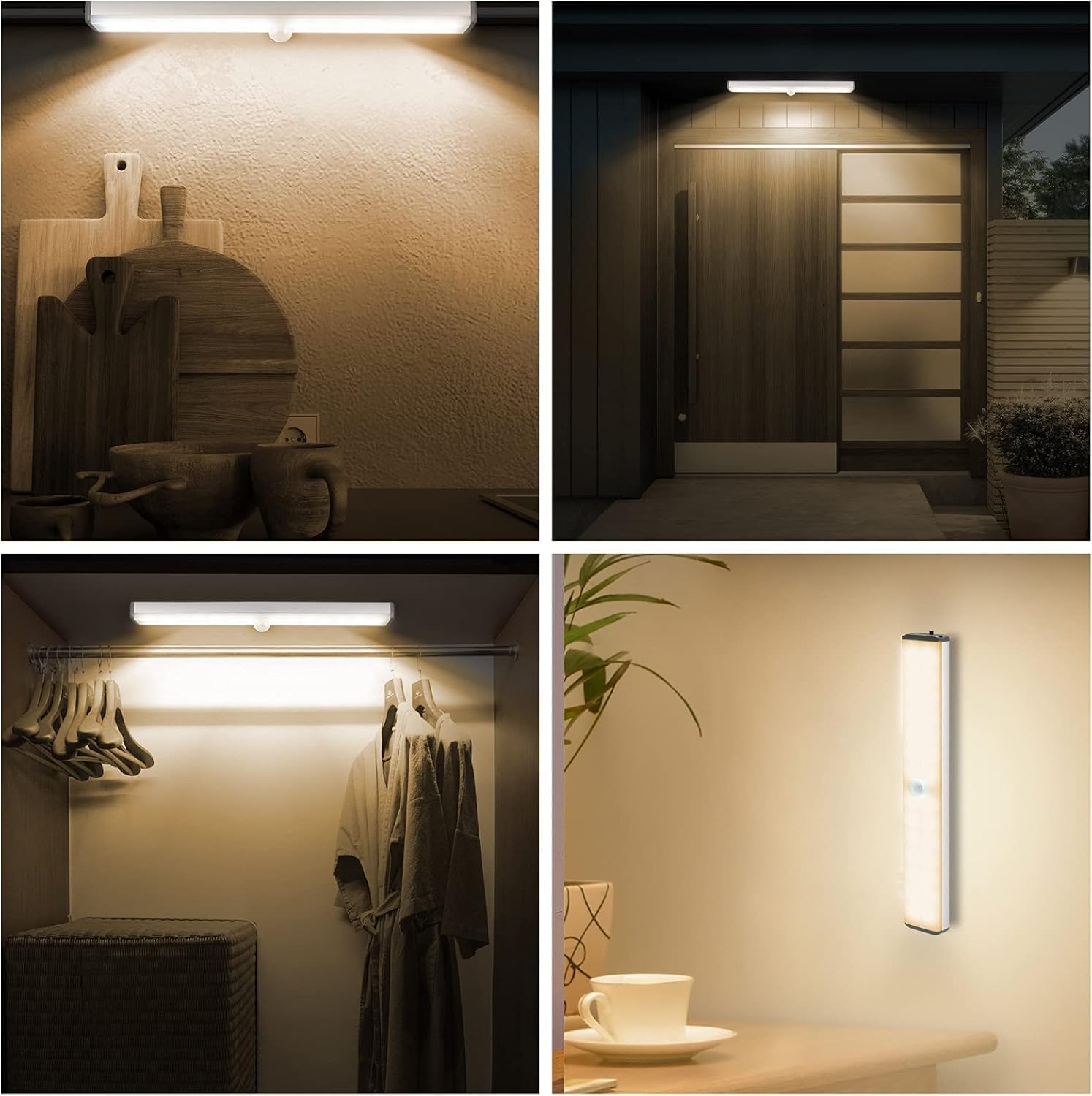 LED Closet Light with Charging Station, 28LEDs Light Bulb Security Camera Cabinet Lighting with Remote
