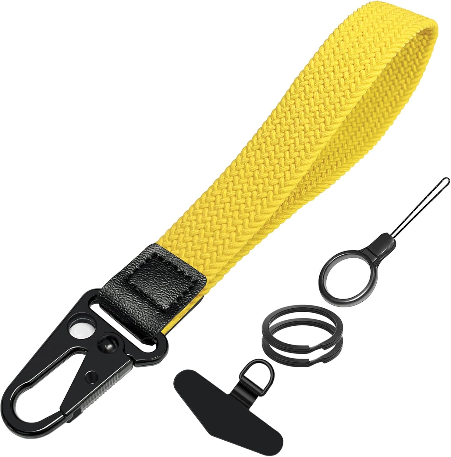 Stretchy Wristlet Keychain, Wrist Lanyard Strap Key Chain Holder to Hold Keys Wallet Phone ID Badge for Men Women