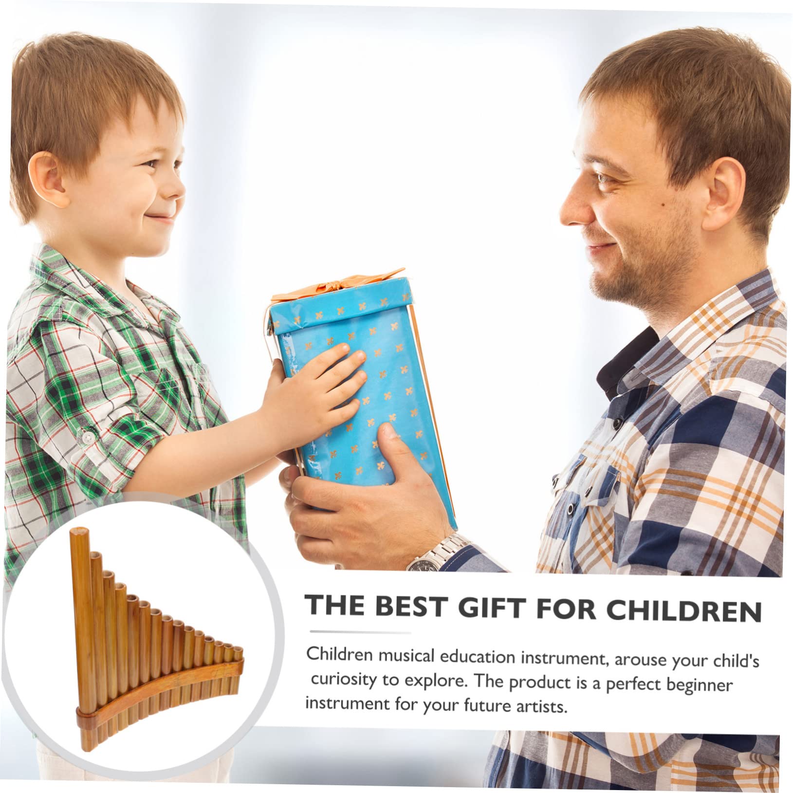 BESTonZON Flauto Di Pan Di Bambù 15 Canne in G, Strumento Musicale Didattico Portatile Per Principianti e Professionisti, Design Ergonomico Per Mano Destra, Adatto a Esibizioni e Pratica Scolastica