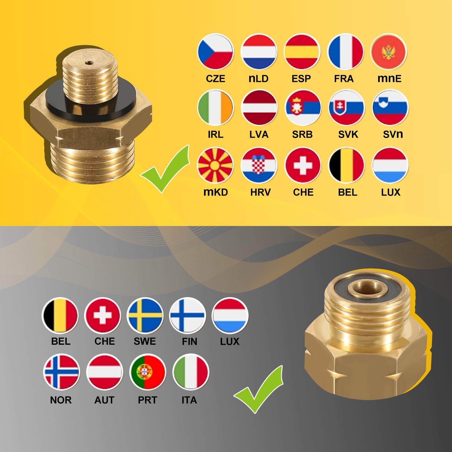 Riscaldamento a gas per interni, 4,2 kw + 1,26 kW, 3 livelli di riscaldamento, per bombole fino a 15 kg, con regolatore e adattatore
