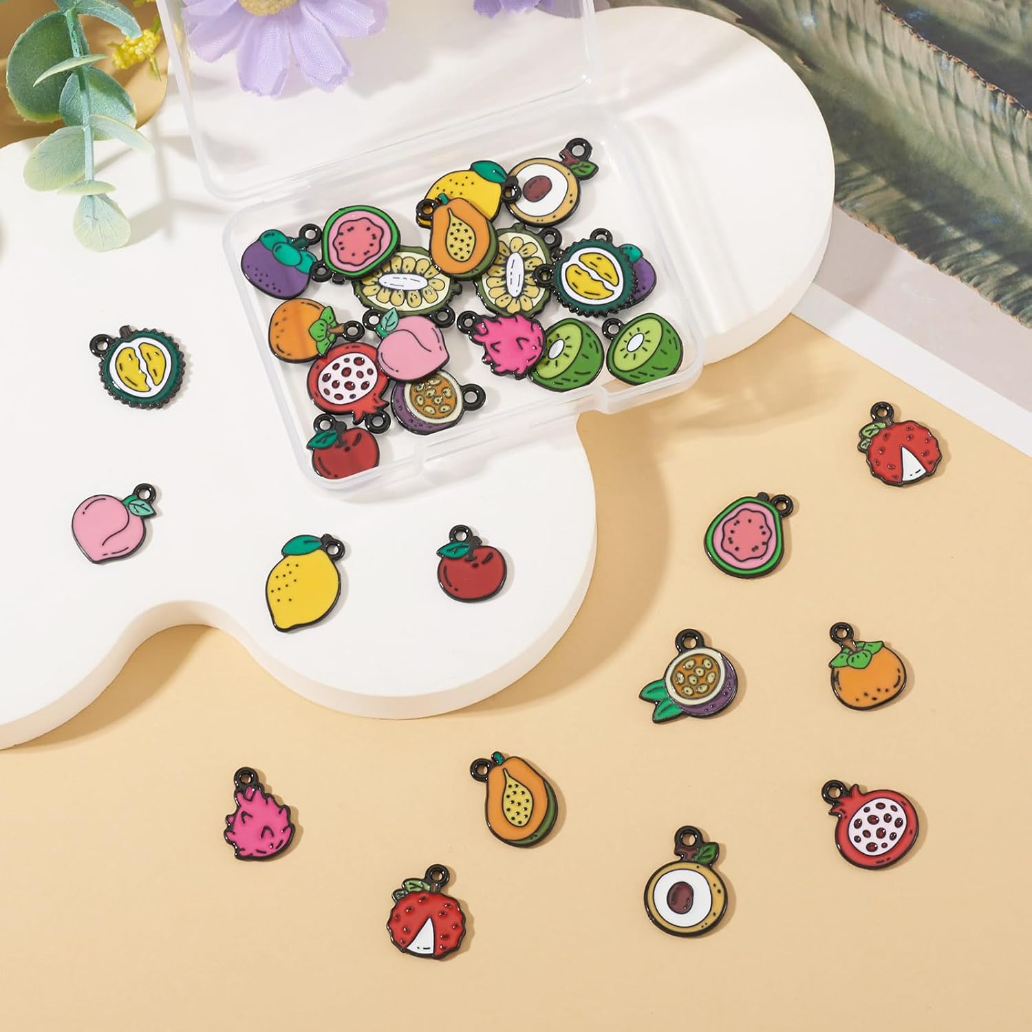 Craftdady Assorted Fruits Charms Enamel Food Pendants Colorful Fruit Dangle Alloy Charms for DIY Necklace Bracelet Earring Jewelry Making - Image 7