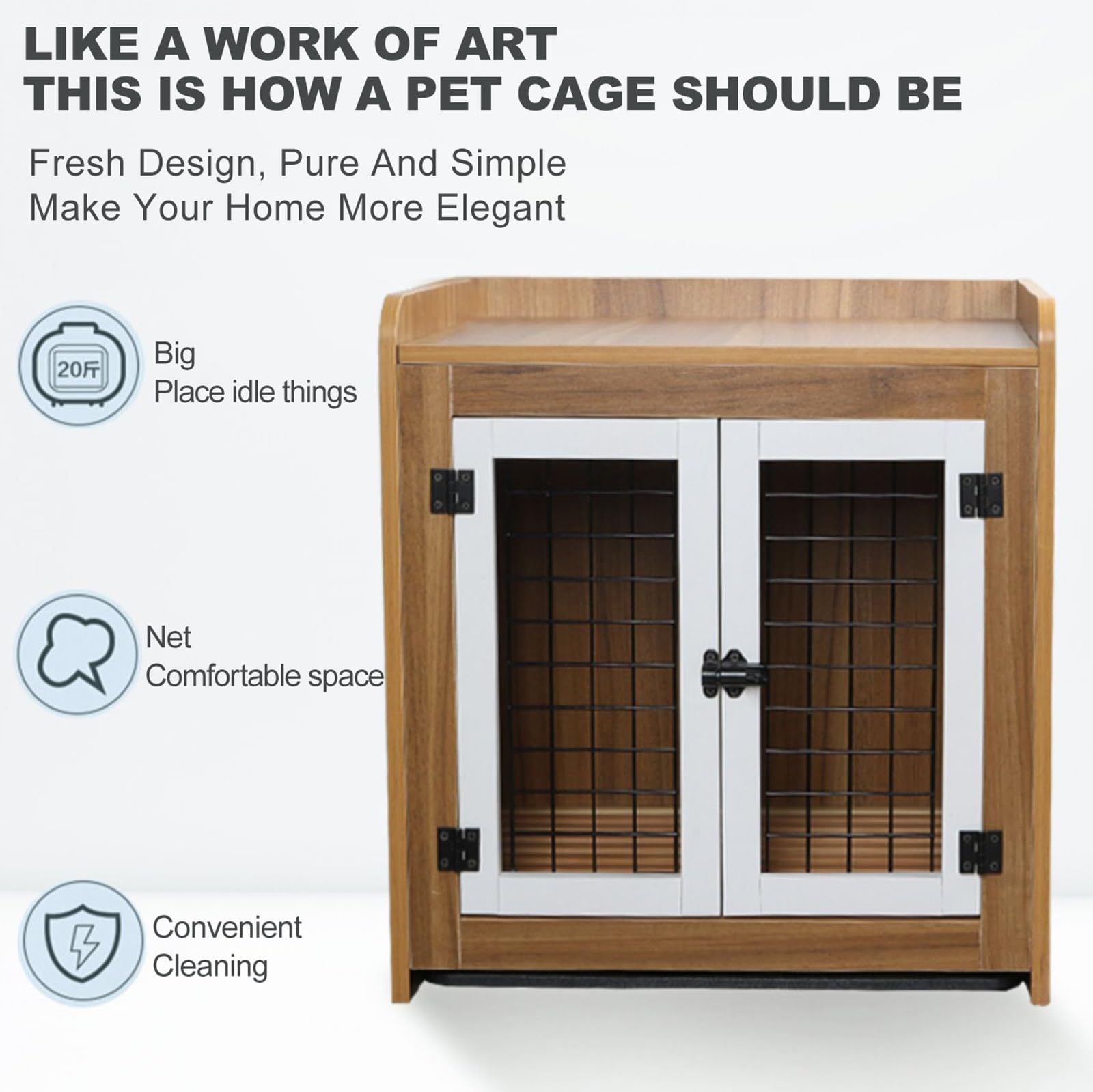 Amazon | 木製 おしゃれ ペットケージ ウッディサークル インテリア