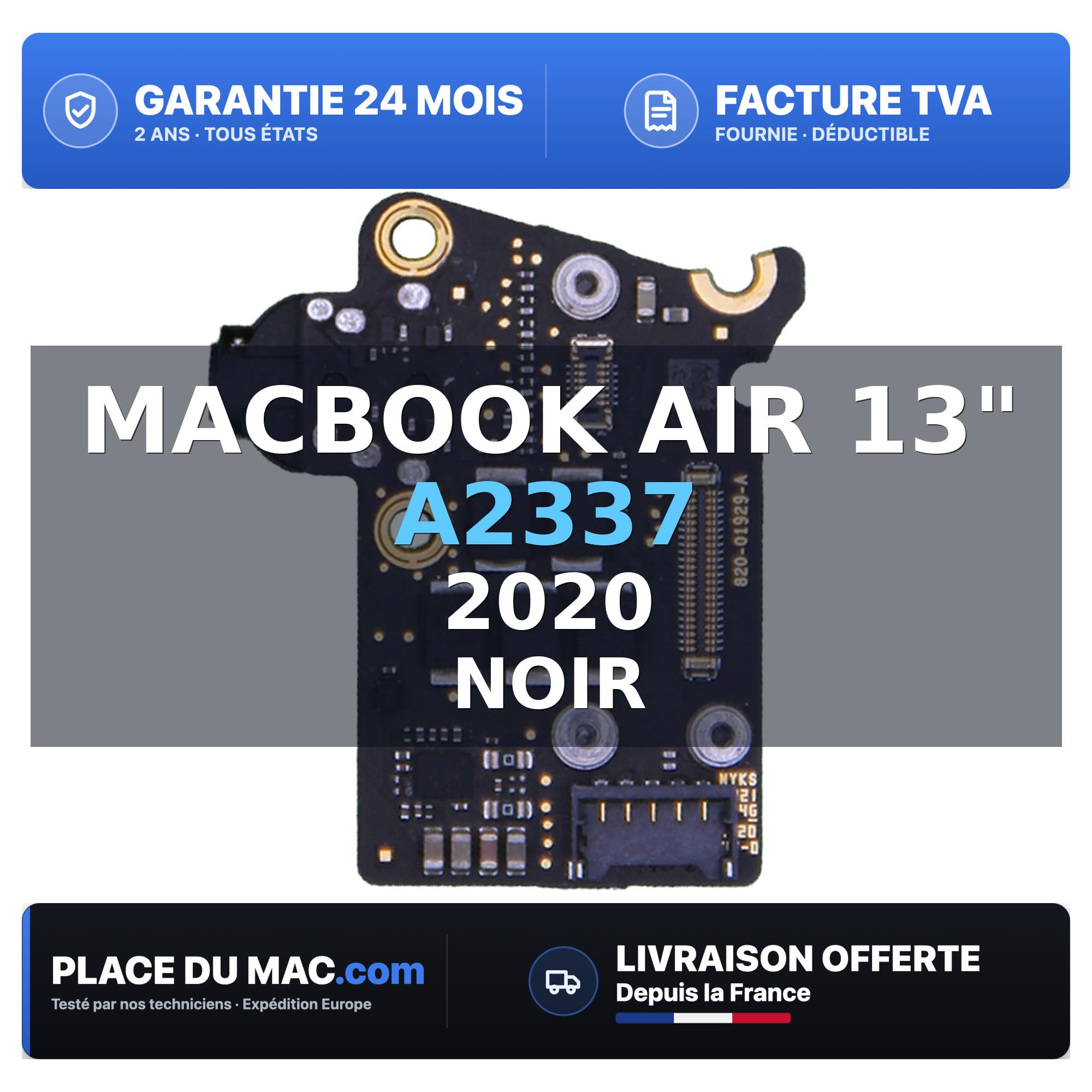 Carte Son A2337 Noir Compatible pour MacBook Air 2020