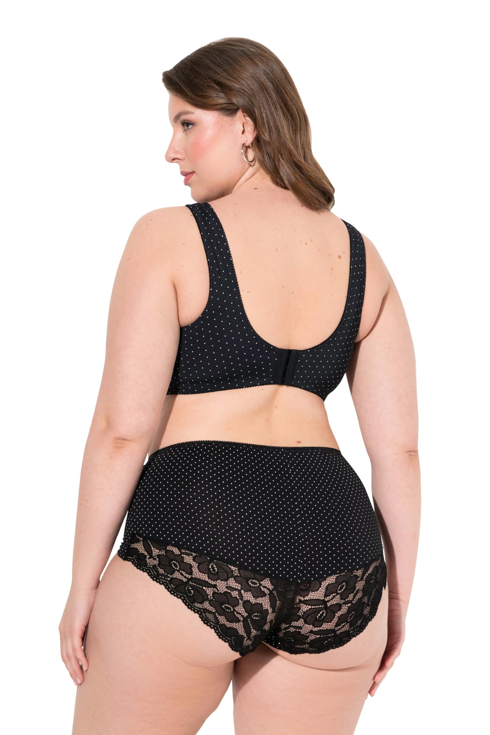 Ulla Popken Femme Grandes Tailles Soutien-Gorge de Maintien sans Armatures Dentelle