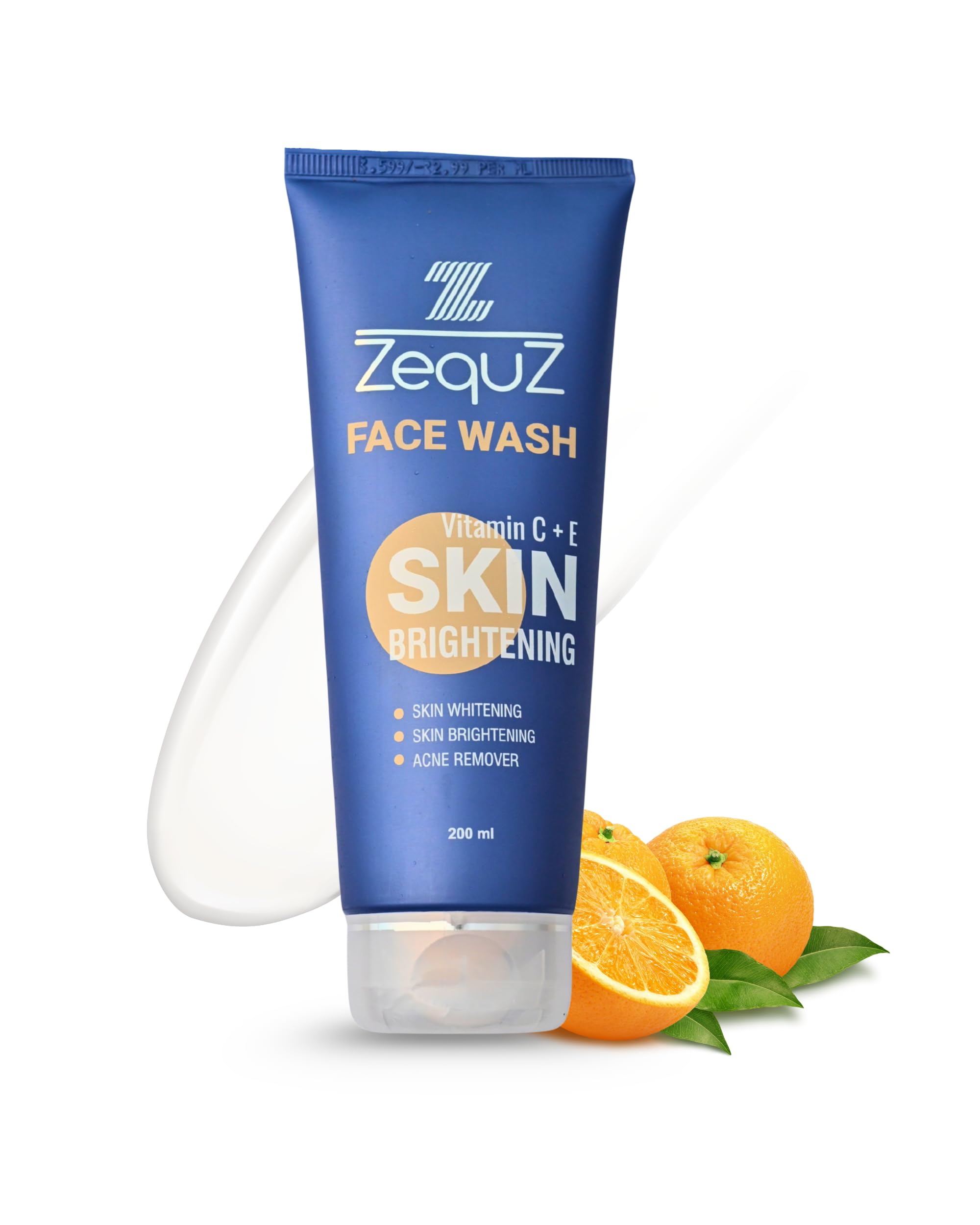 ZequZ Vitamin C+E Skin Brightening Face Wash for Men and