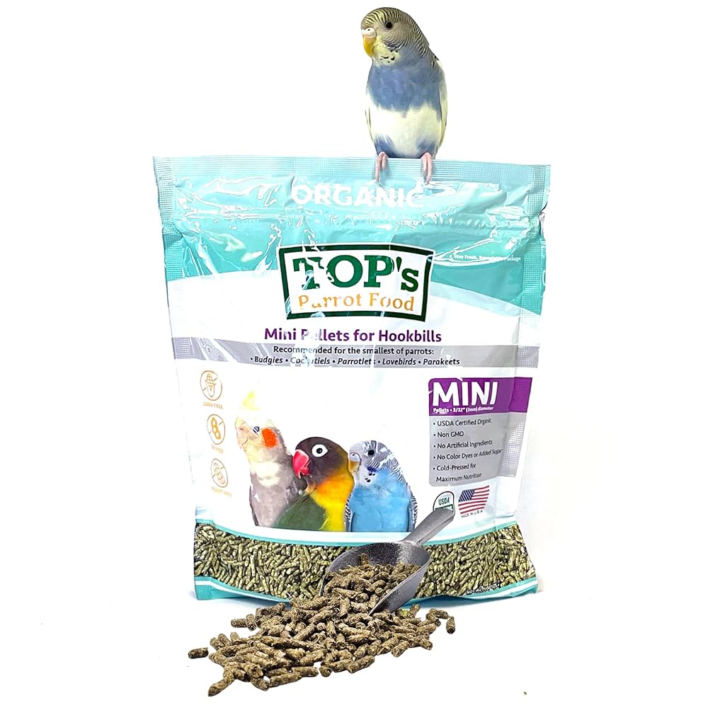 繁殖・育成用品 TOP's Mini Pellets for Hookbills Amazon.com : TOP's Parrot Food Mini Pellets Bird Food for