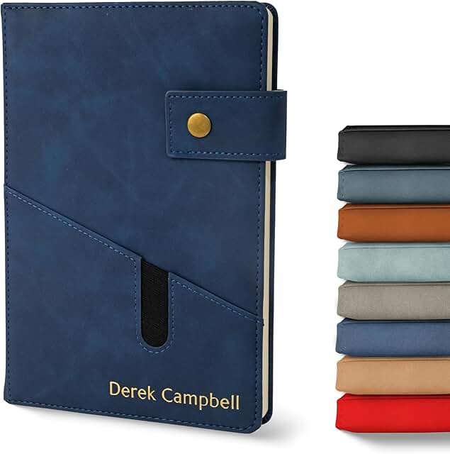 Promot Personalized Notebook - A5 Lined Leather Bound Journal for Writin...