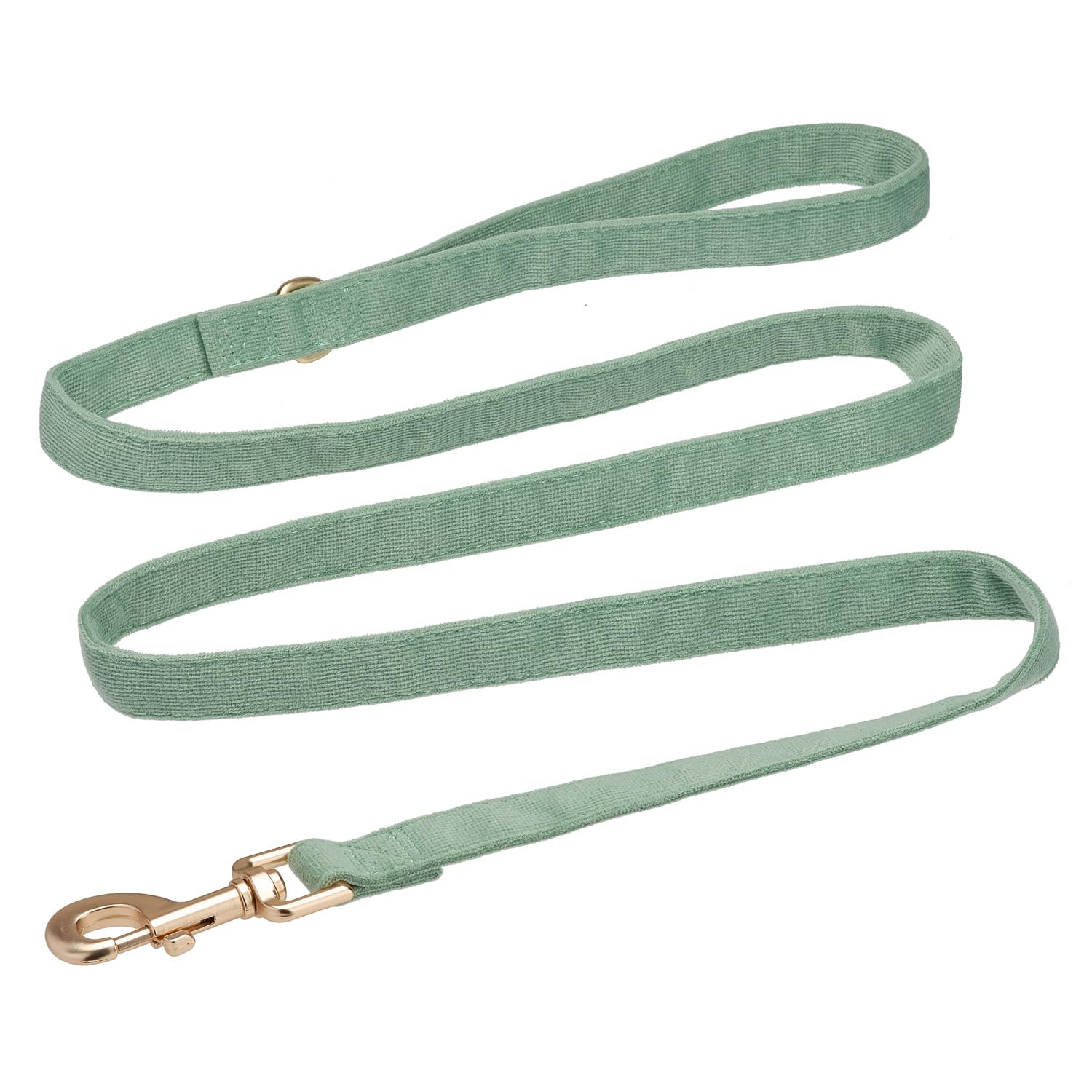 YUDOTE Corduroy Dog Leash 5 Ft Length for Small Medium Large Dogs (Grass Green,Medium)