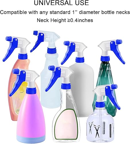 Miniatura 5 de Boquillas para botellas de plástico, resistentes, 12 piezas, boquilla de rociador de gatillo, cabezal de repuesto, a prueba de fugas, boquillas de