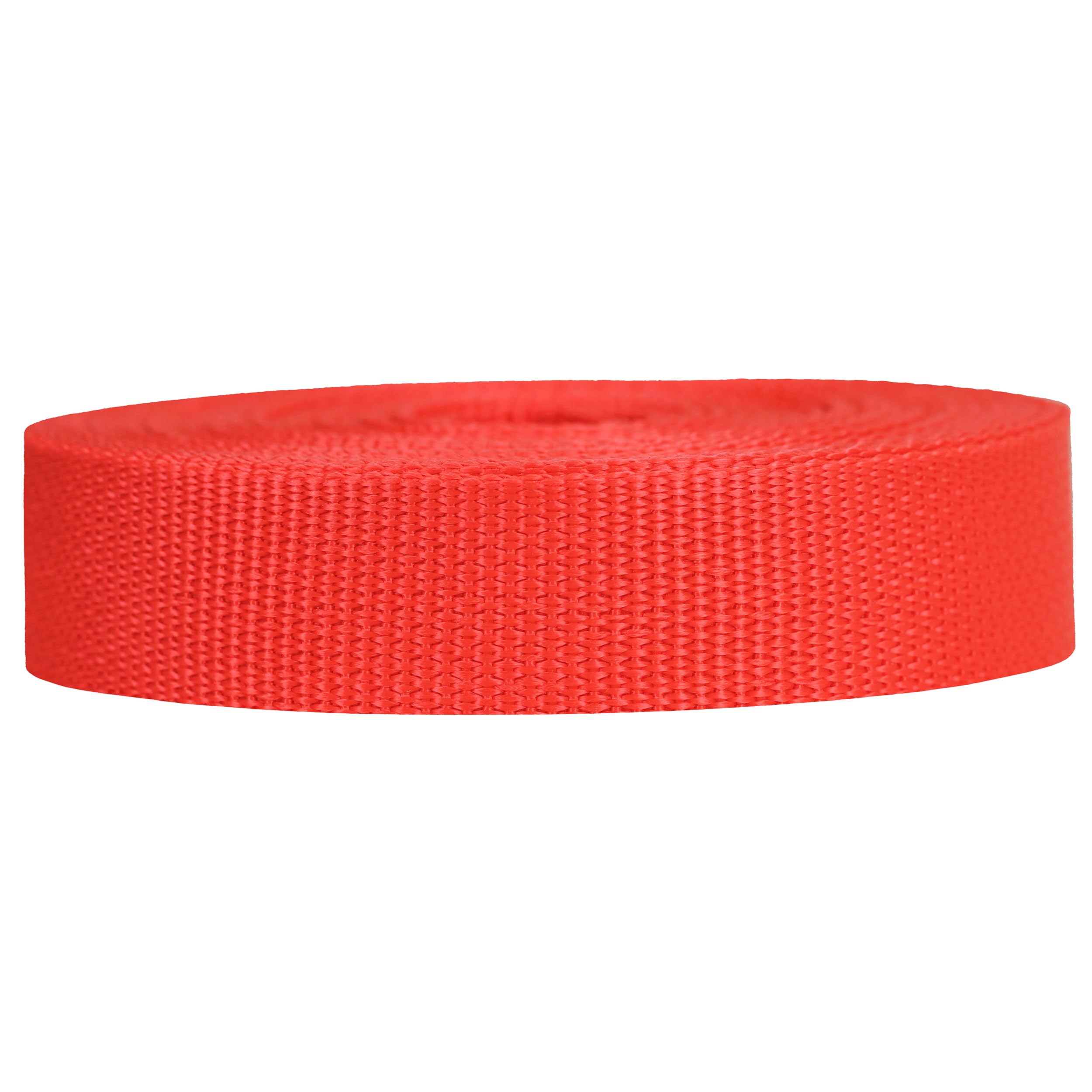 Strapworks Lightweight Polypropylene Webbing - Poly Strapping for Outdoor DIY Gear Repair, Pet Collar, Crafts - 1 Inch x 10 Yards - Blood Orange