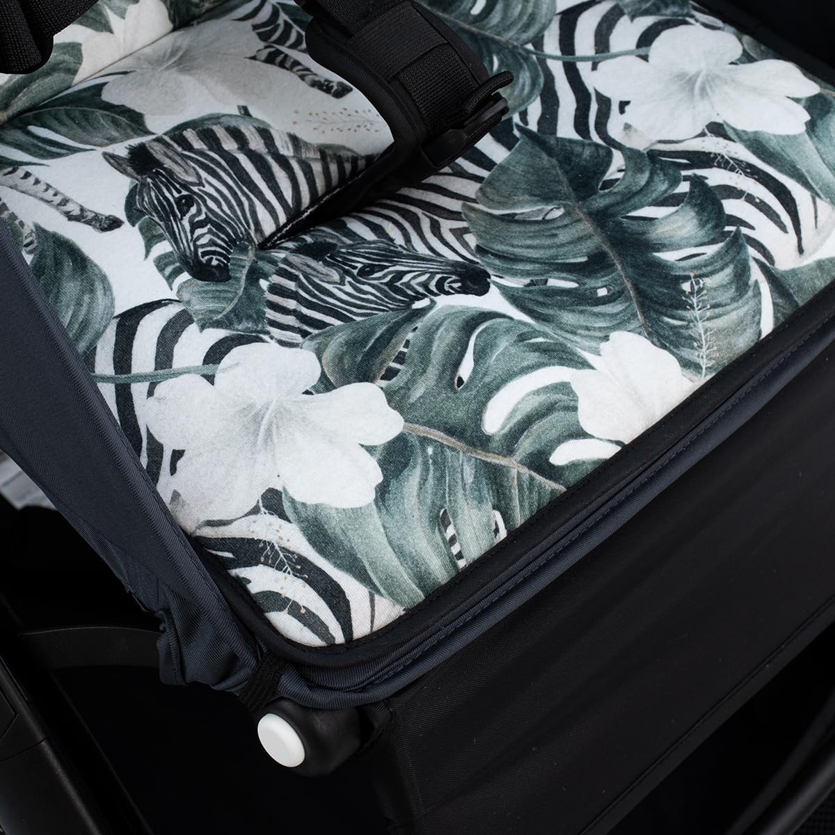 JYOKO KIDS - Materassino in 100% cotone per passeggino e passeggino, compatibile con Bugaboo Butterfly (Zebra)