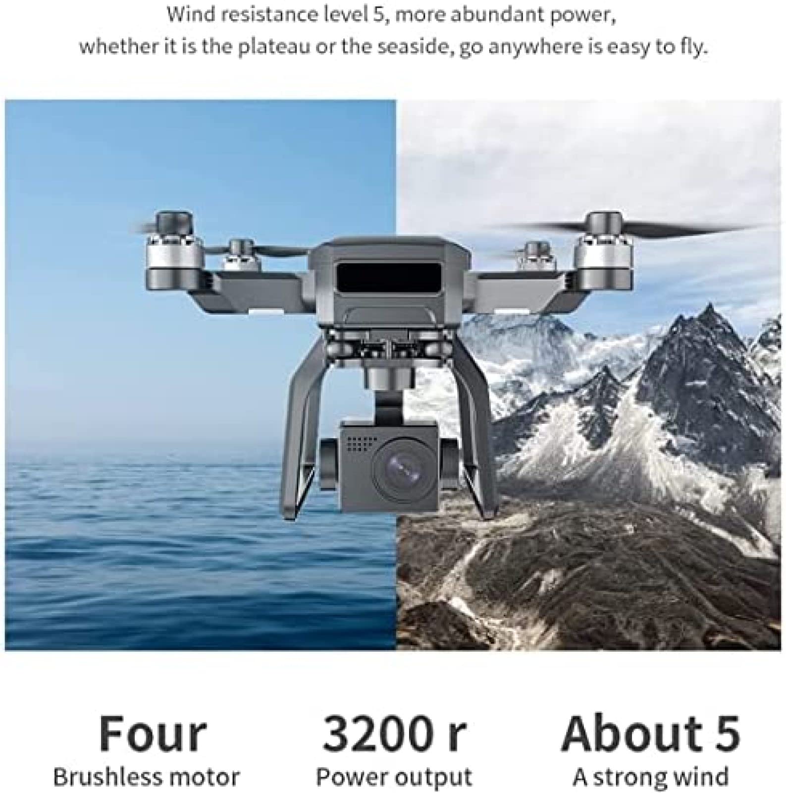 Die 5G WiFi 3KM HD Drone Kit,SJRC F7 PRO Photography Drone 3-Axis Mechanical Gimbal 4K Brushless GPS Follow Drone with Portable Bag,Single Battery Version,Constructive23