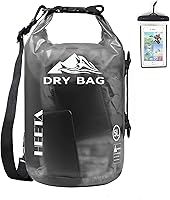 Vista 17 de HEETA Bolsa Seca Impermeable para Mujeres y Hombres, 5L/10L/20L/30L/40L Tapa Enrollable Bolsa de Almacenamiento Seca Ligera Mochila con Funda