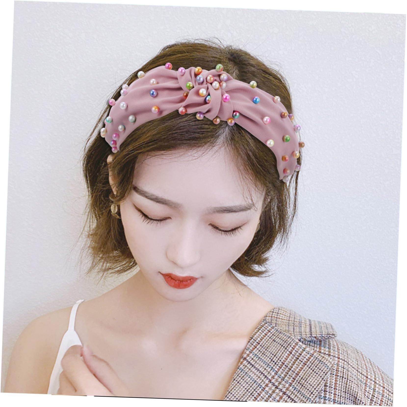 Amazon.co.jp: Beaupretty 2個 パール ヘッドバンド フェイク パール 