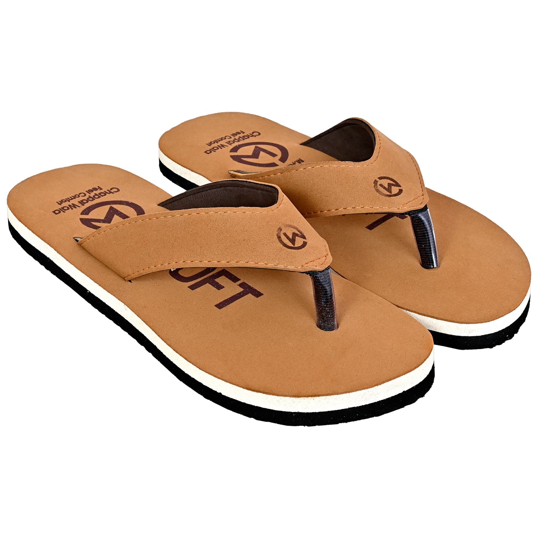 ALTEK Mens Rubber Sole Anti Slip Flip Flops Slippers Casual and Comfortable Chappal for Boys (Tan, 7) (B0C6188ZGB) Amazon Price History, Amazon Price Tracker