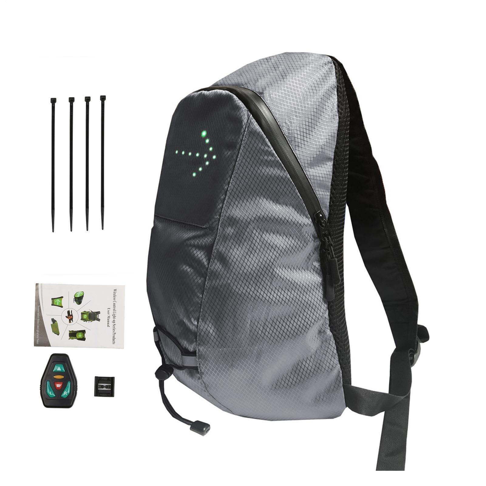 Fahrrad-Blinker-Rucksack, 4 LED-Blinker, Outdoor-Fahrrad-Rucksack