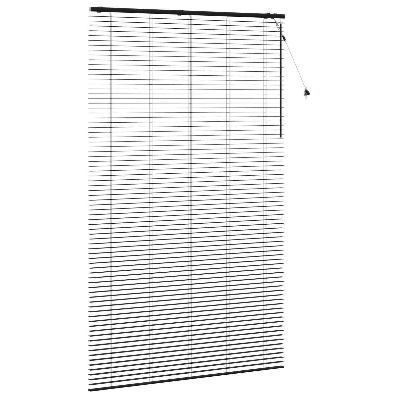 Jalousie Paulownia Holz Schwarz 150 x 250 cm