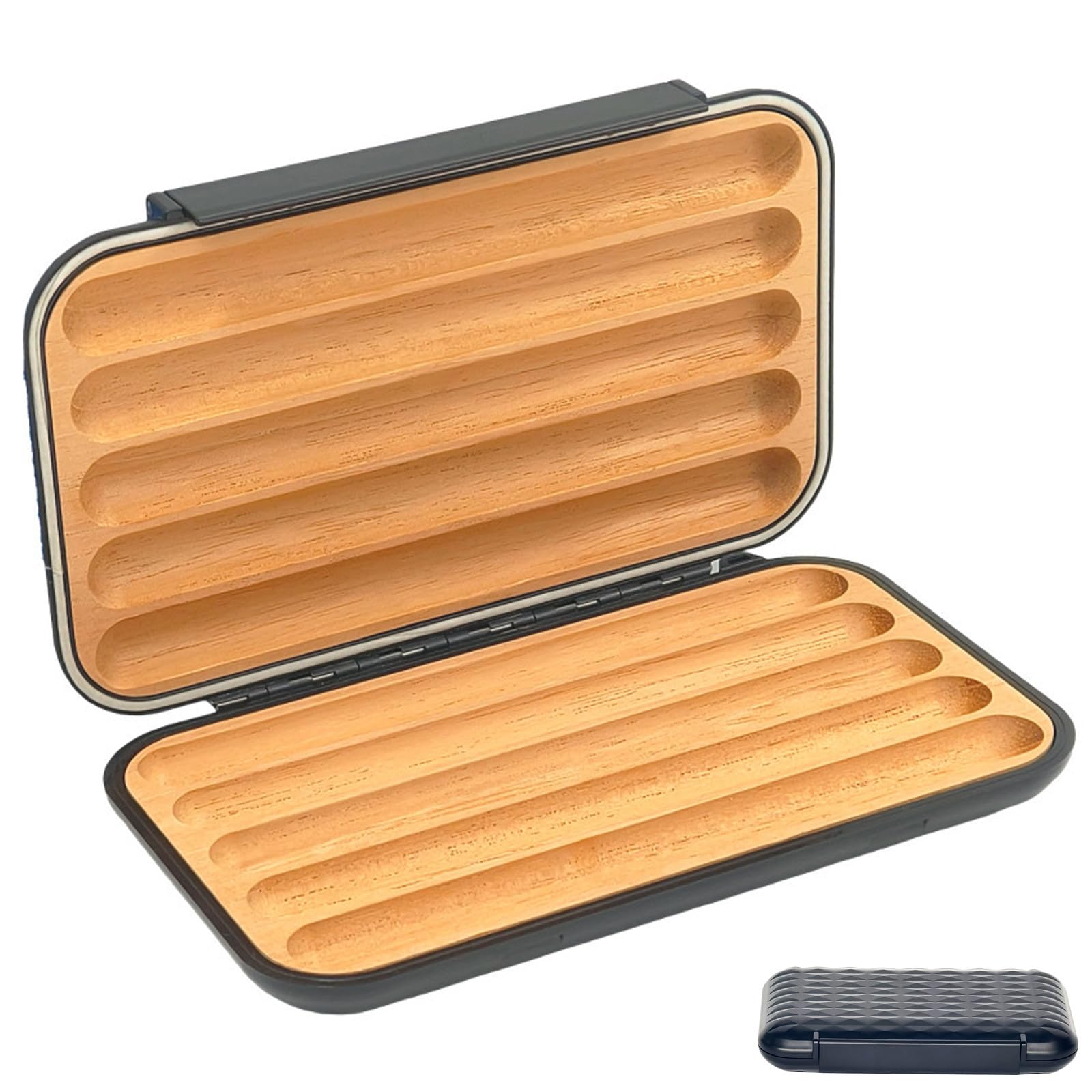 BESPORTBLE Estuche Humidor Portátil de Viaje para Cigarros, con Madera