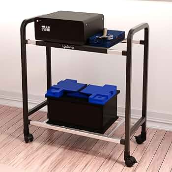 Lifelong Single Battery Inverter Trolley Stand for Home & Office| Supports Up to 80 Kg |Sturdy & Compact Design | Rust-Resistant with Lockable Wheels ...