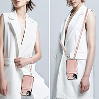 Vista 5 de Bocasal Funda tipo cartera cruzada para iPhone 11 Pro Max, funda de piel con bloqueo RFID y soporte para tarjetas, funda protectora con cremallera