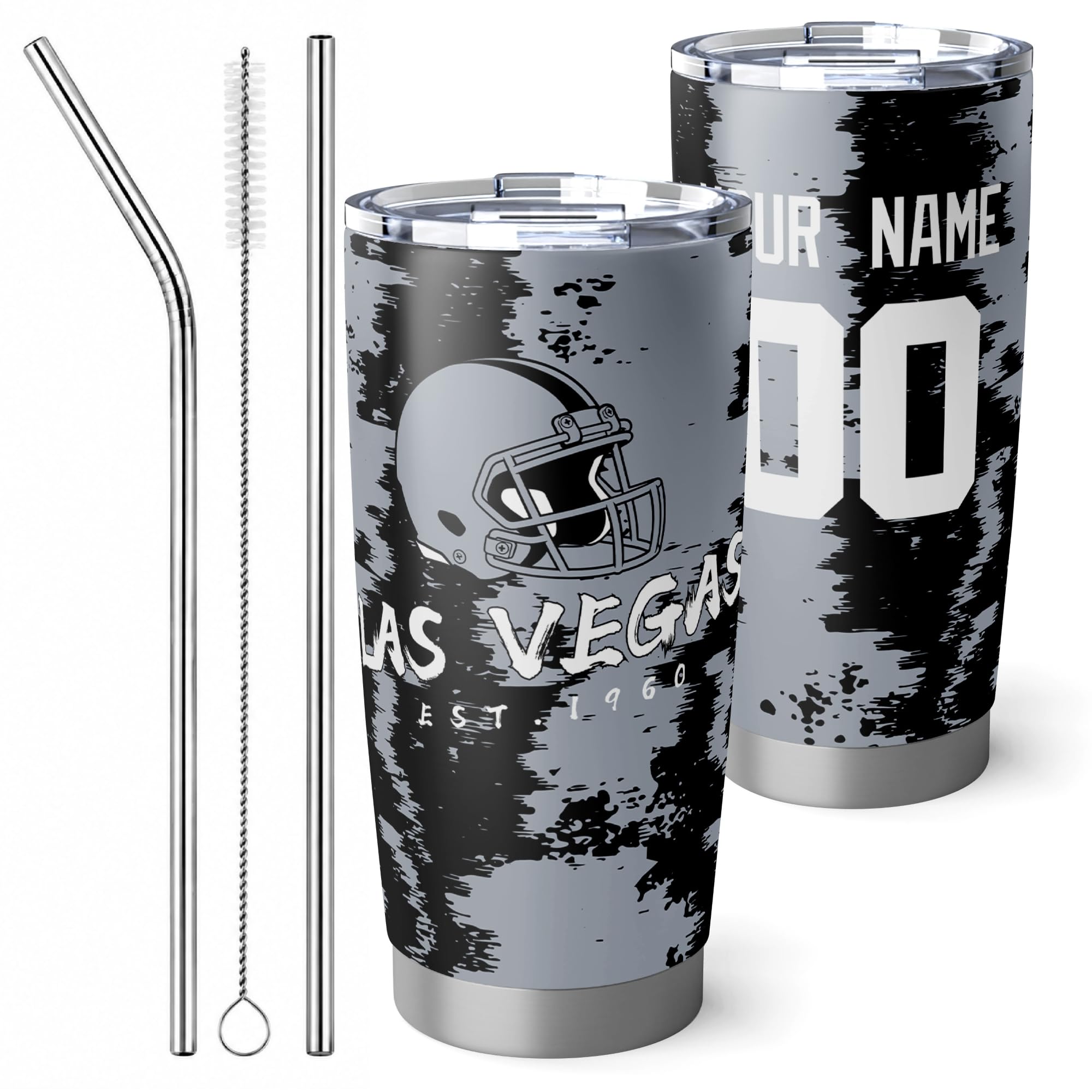 ANTKING Las Vegas Tumbler 20oz Travel Mug Custom Number Name Gifts