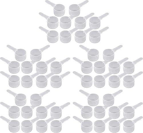 Miniatura 3 de Cuchara de envasado de medición de plástico de 1.0 fl oz (= 6 cucharaditas/= 29.6 cc/ = 2 cucharadas/1 fl oz), mango mediano - para medir